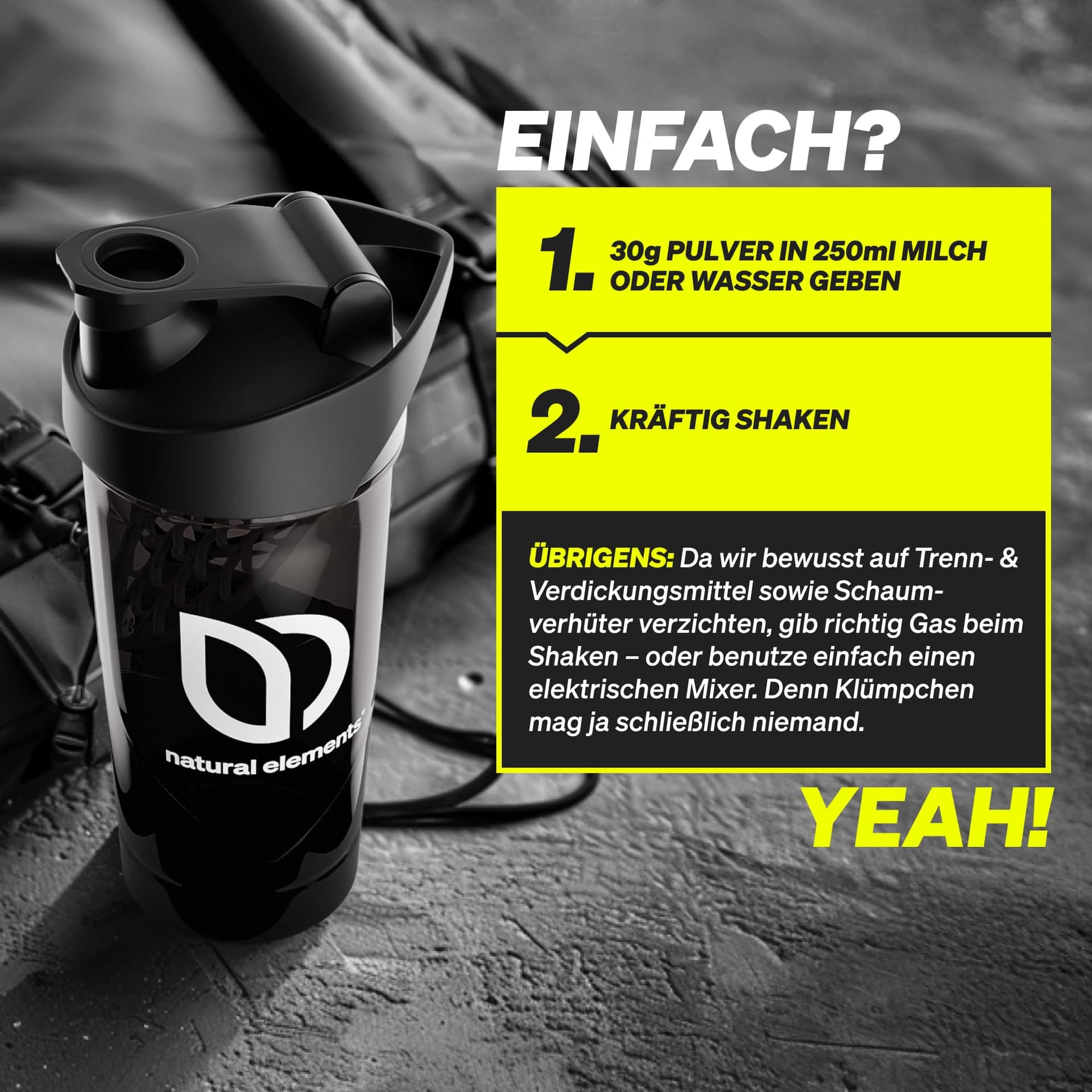 Natural Elements Whey Protein Pulver – Bild 6