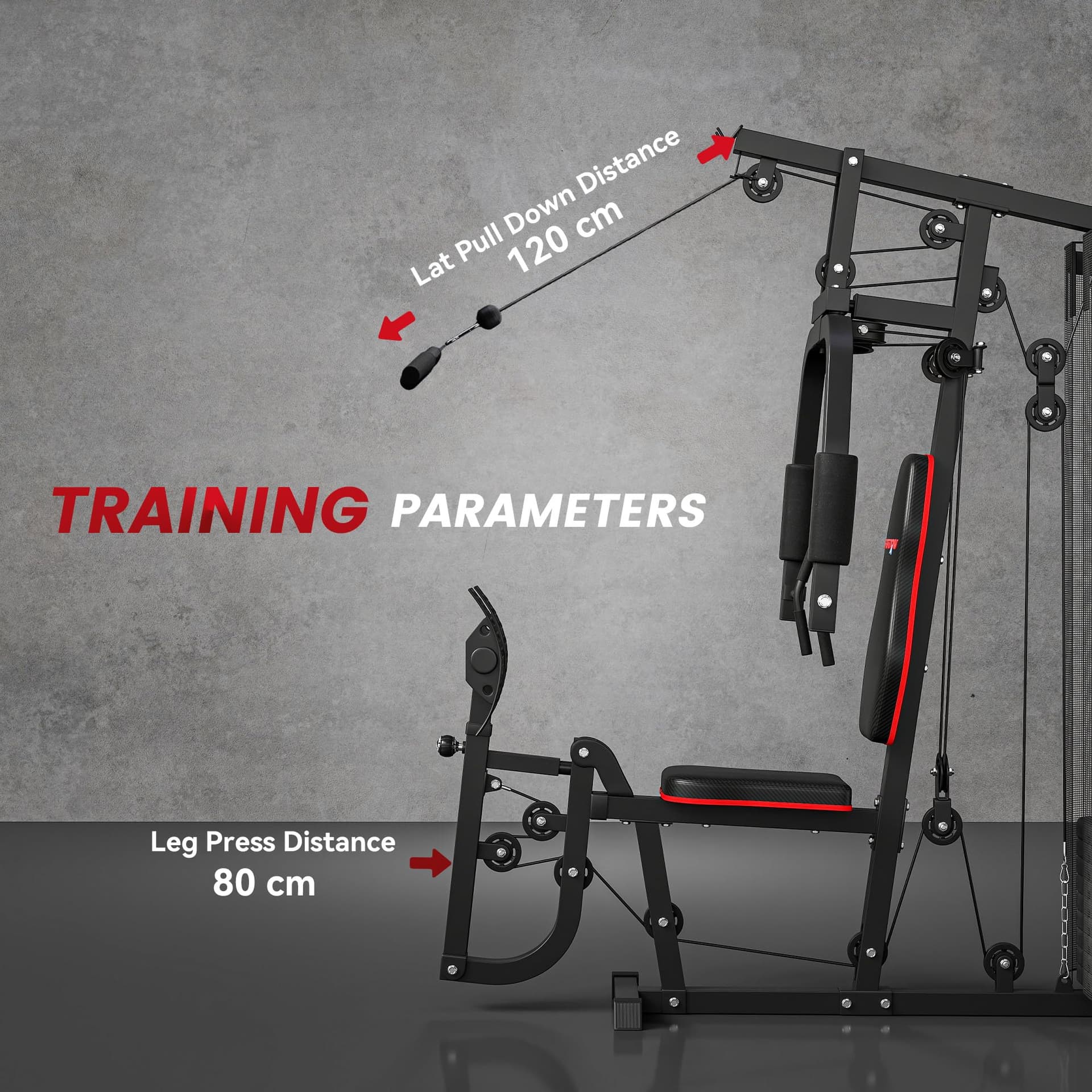SPORTNOW Compact Home Gym System with 45kg – Bild 6