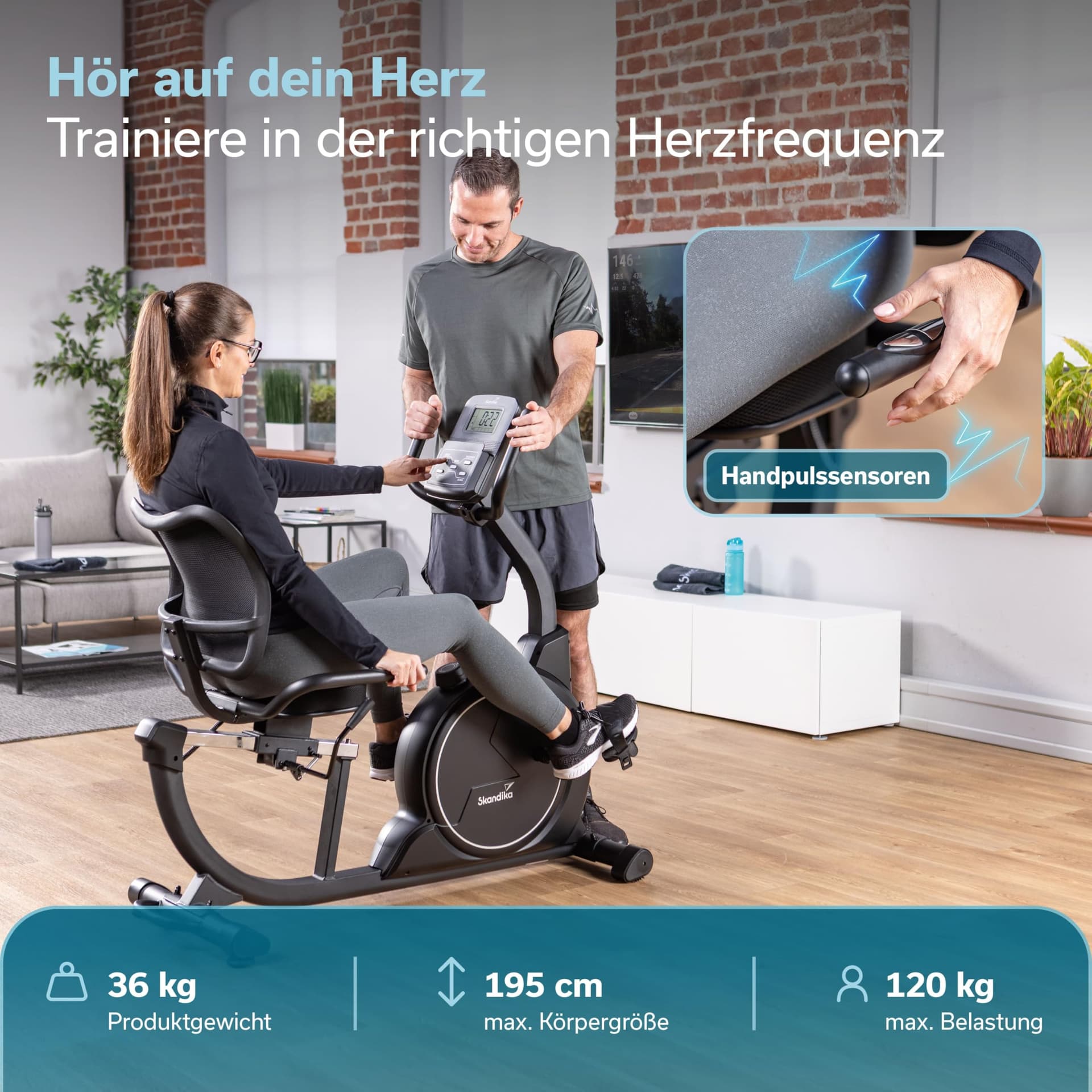 Skandika Liege-Ergometer Cykling P8-H Comfort – Bild 4