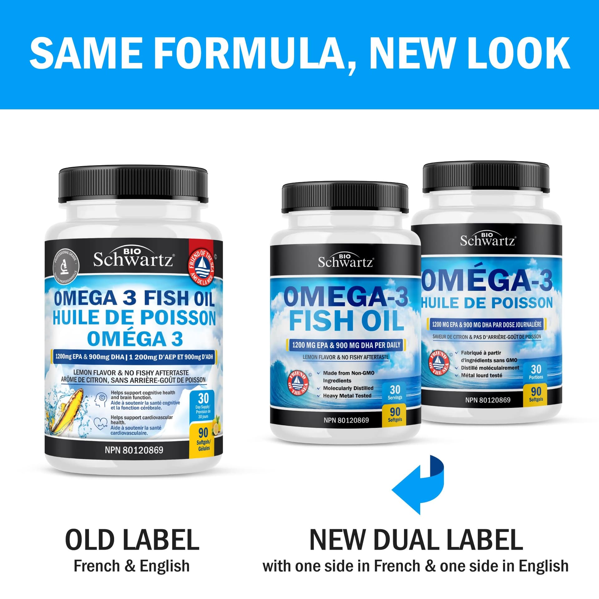 BioSchwartz Fish Oil Omega 3 EPA & DHA 2250 mg – Bild 2