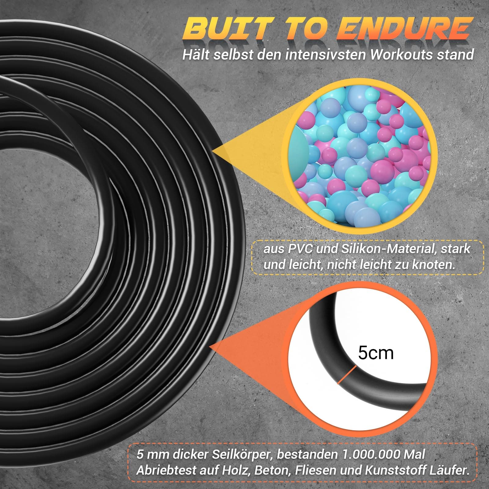 Paleclouds Springseil Verstellbares für Speed Skipping – Bild 3