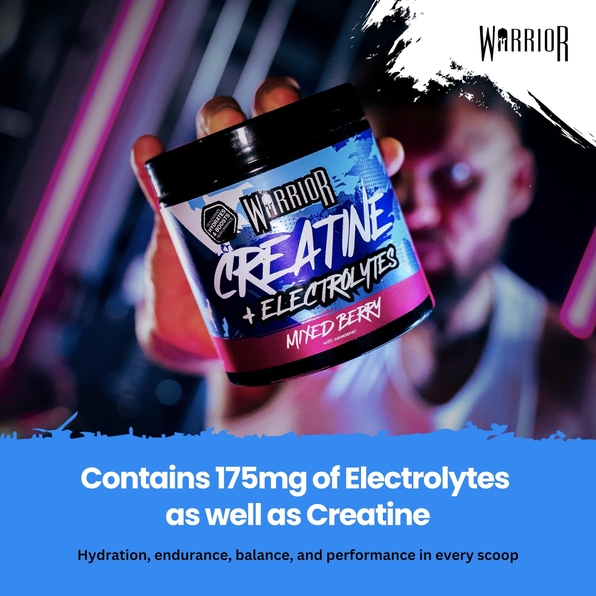 Warrior Creatine Monohydrate + Electrolytes 360g – Bild 5