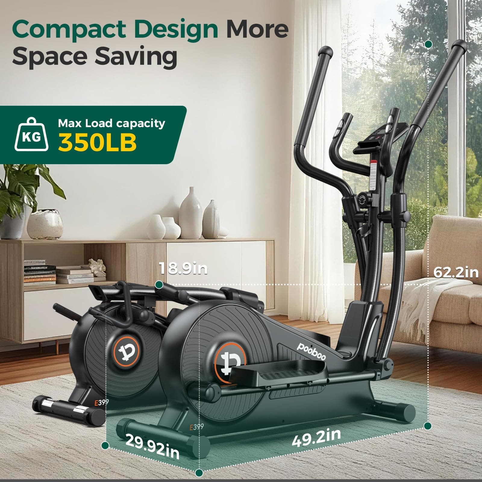pooboo Elliptical Machine – Bild 8