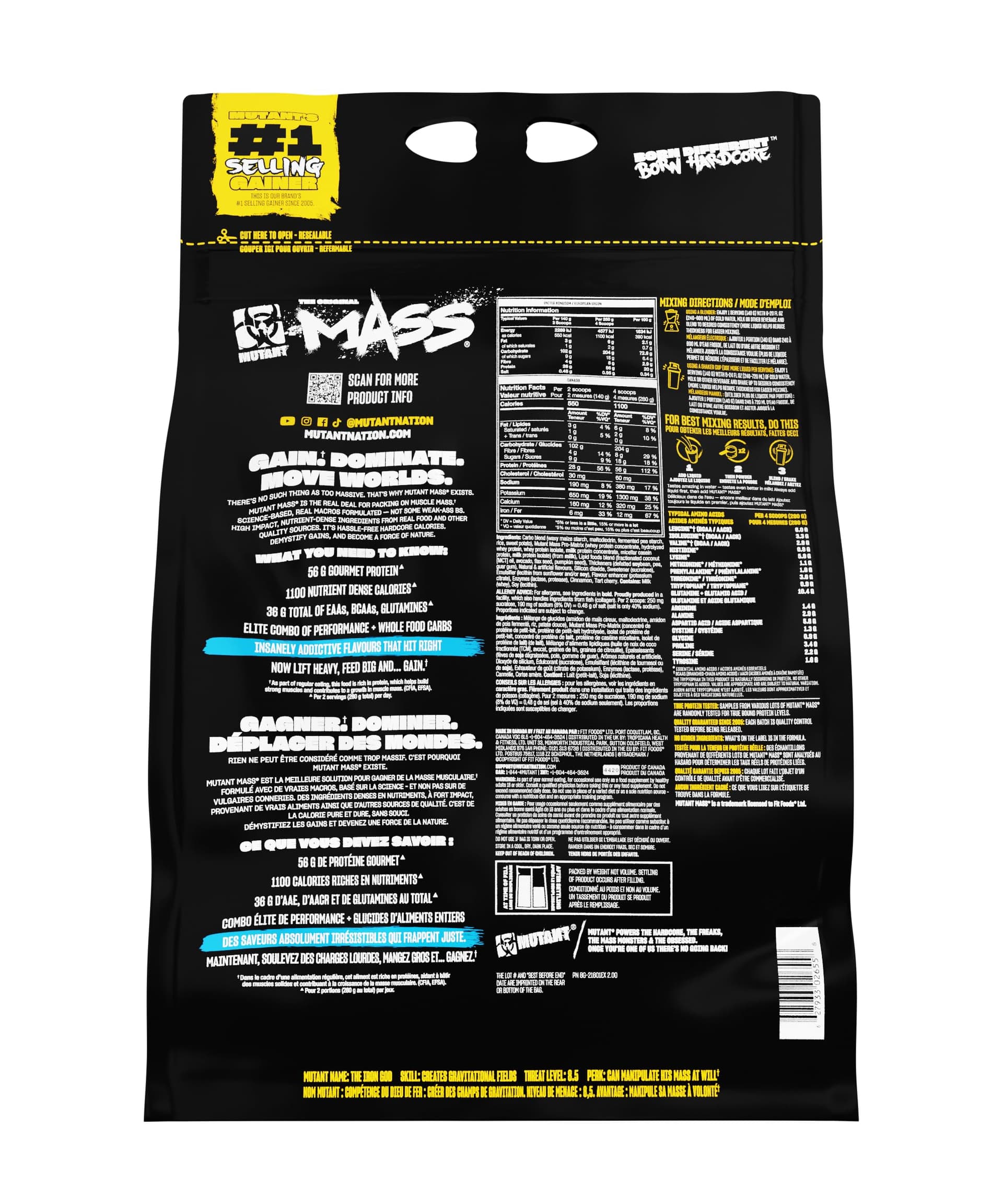 MUTANT Mass | Muskelaufbau | 1100 Kalorien, 56 g – Bild 7