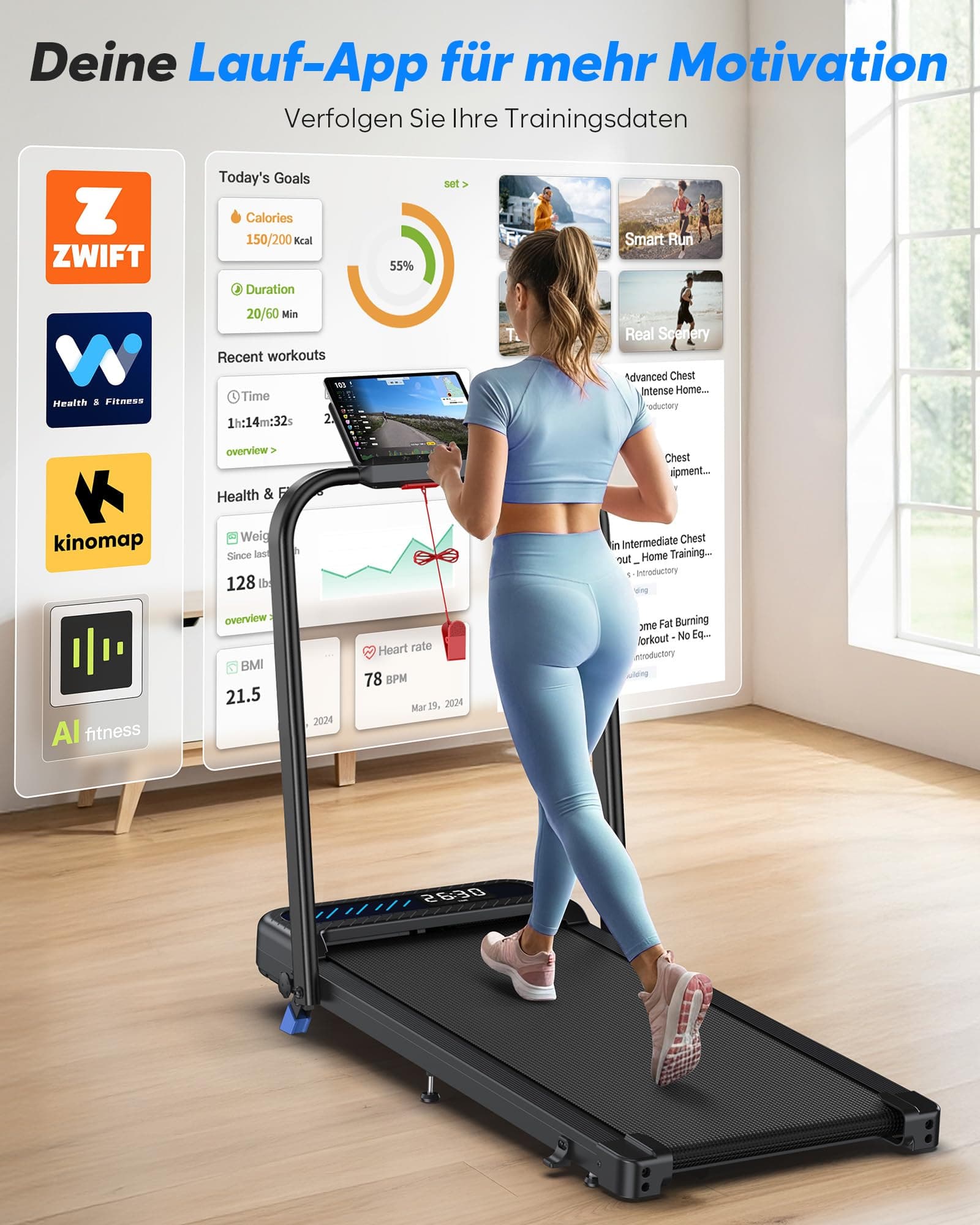 Cardirun Laufband für Zuhause Klappbar – Bild 7