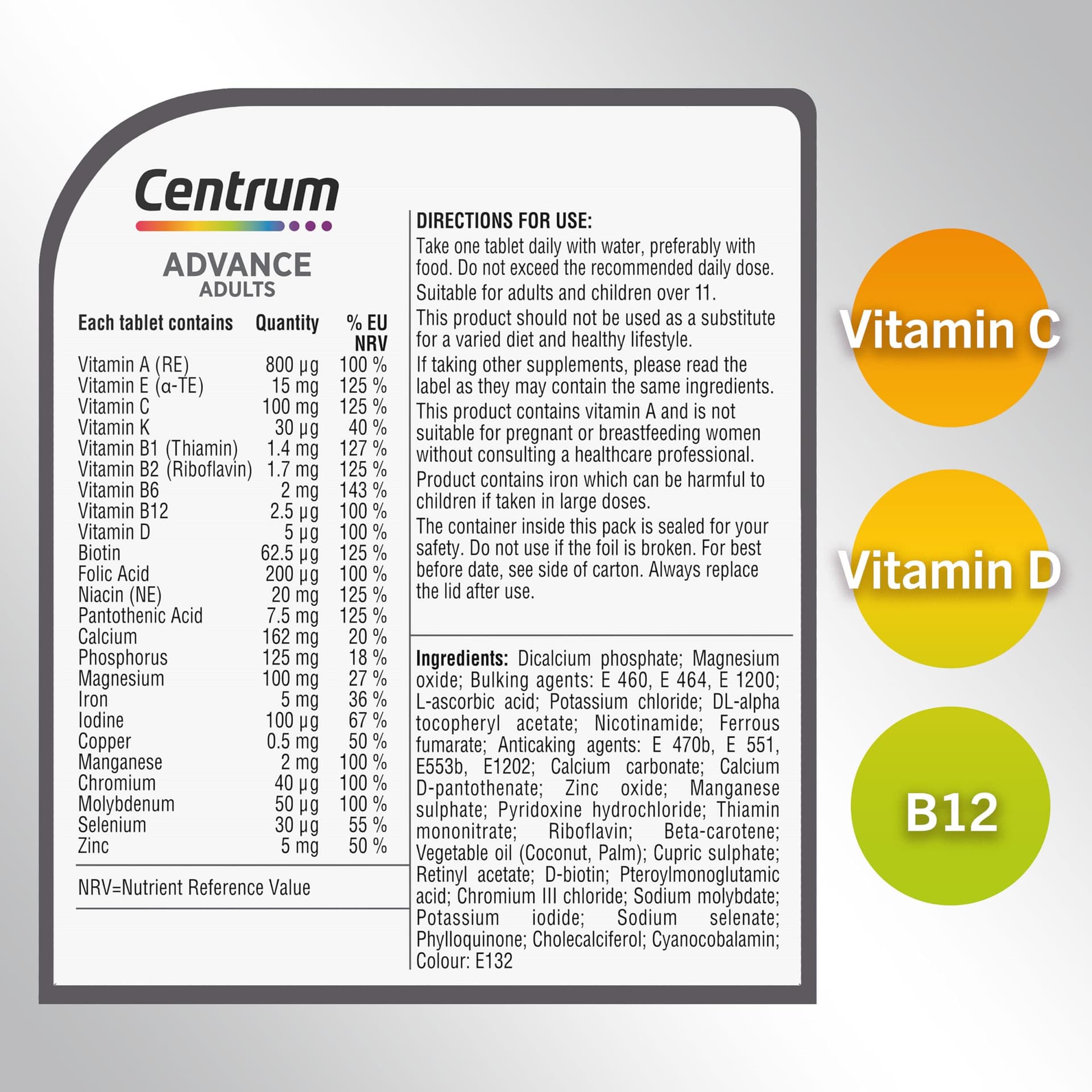 Centrum Advance Multivitamin & Mineral Supplements – Bild 2