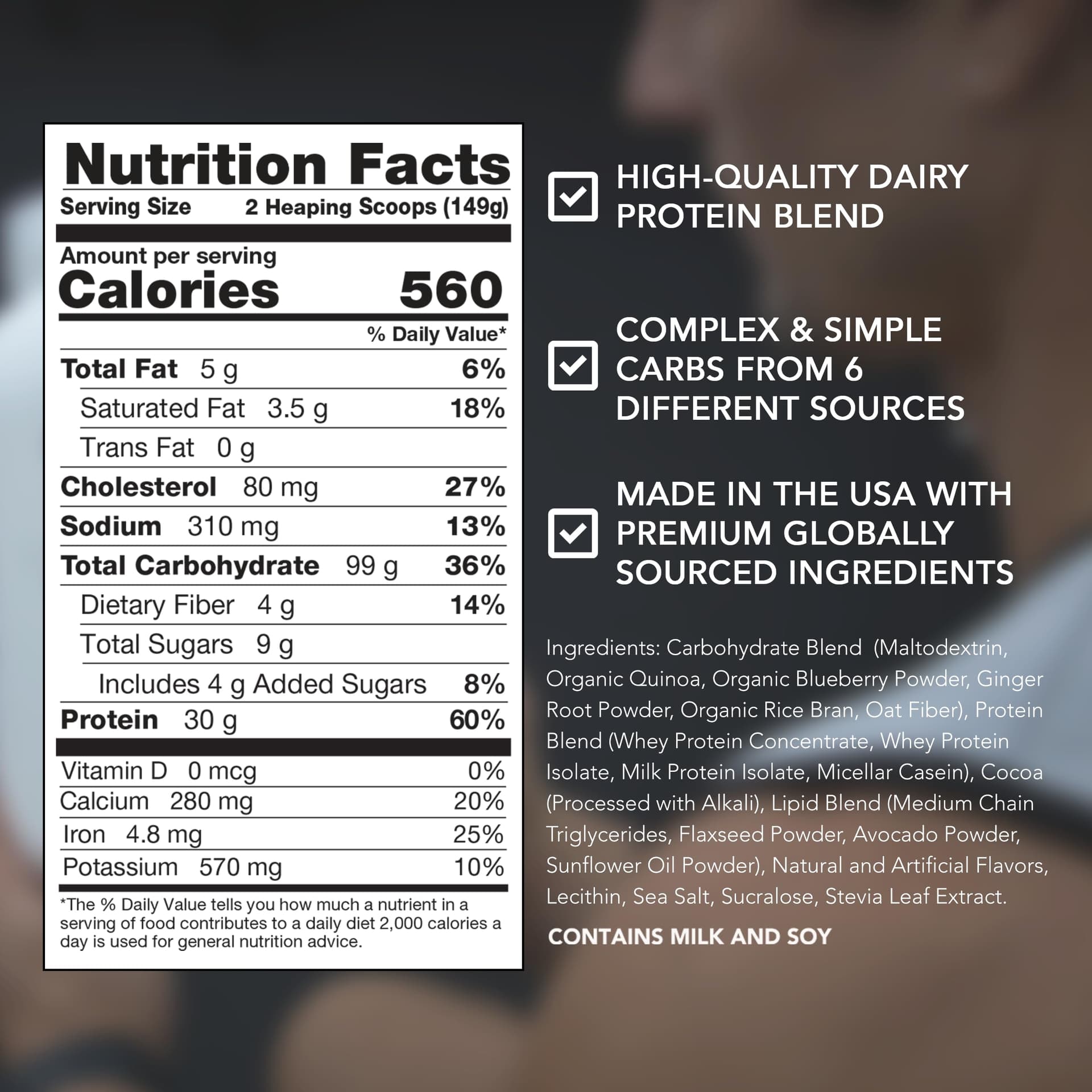 RIVAL NUTRITION Clean Gainer- Chocolate Fudge, 5lbs – Bild 3
