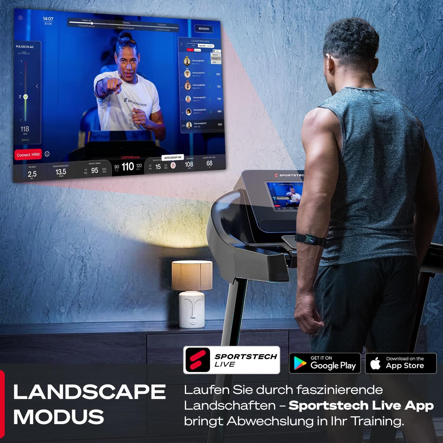 Sportstech F37s Pro Laufband für Zuhause klappbar – Bild 7