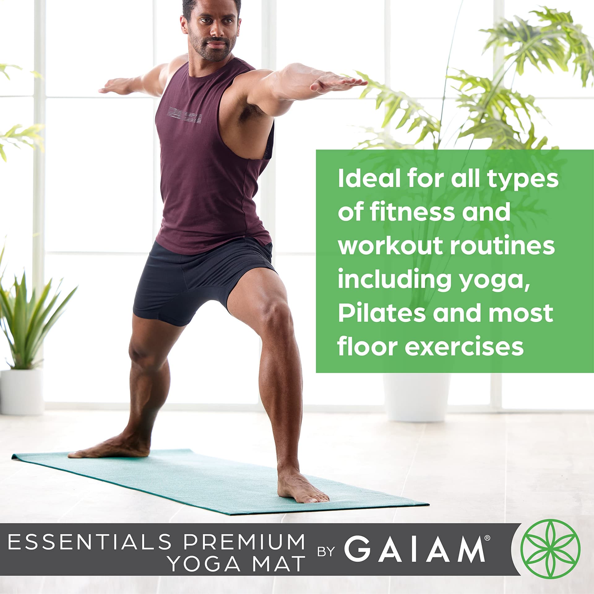 Gaiam Essentials 1/4" Thin (6mm) Yoga & Pilates – Bild 5