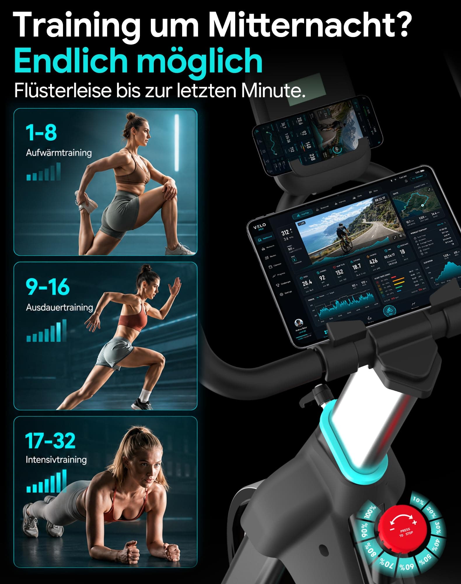 Wenoker [2026 Aktualisierte]WENOKER Heimtrainer,Magnetwiderstand – Bild 6