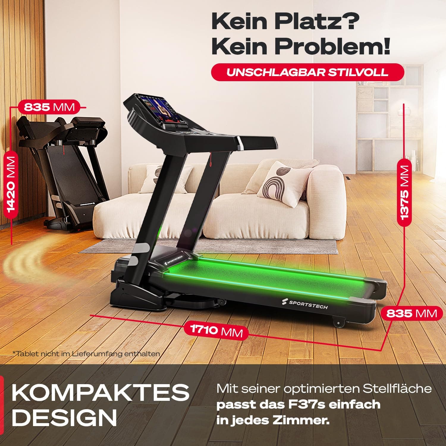 Sportstech F37s Laufband für Zuhause inklusive – Bild 6