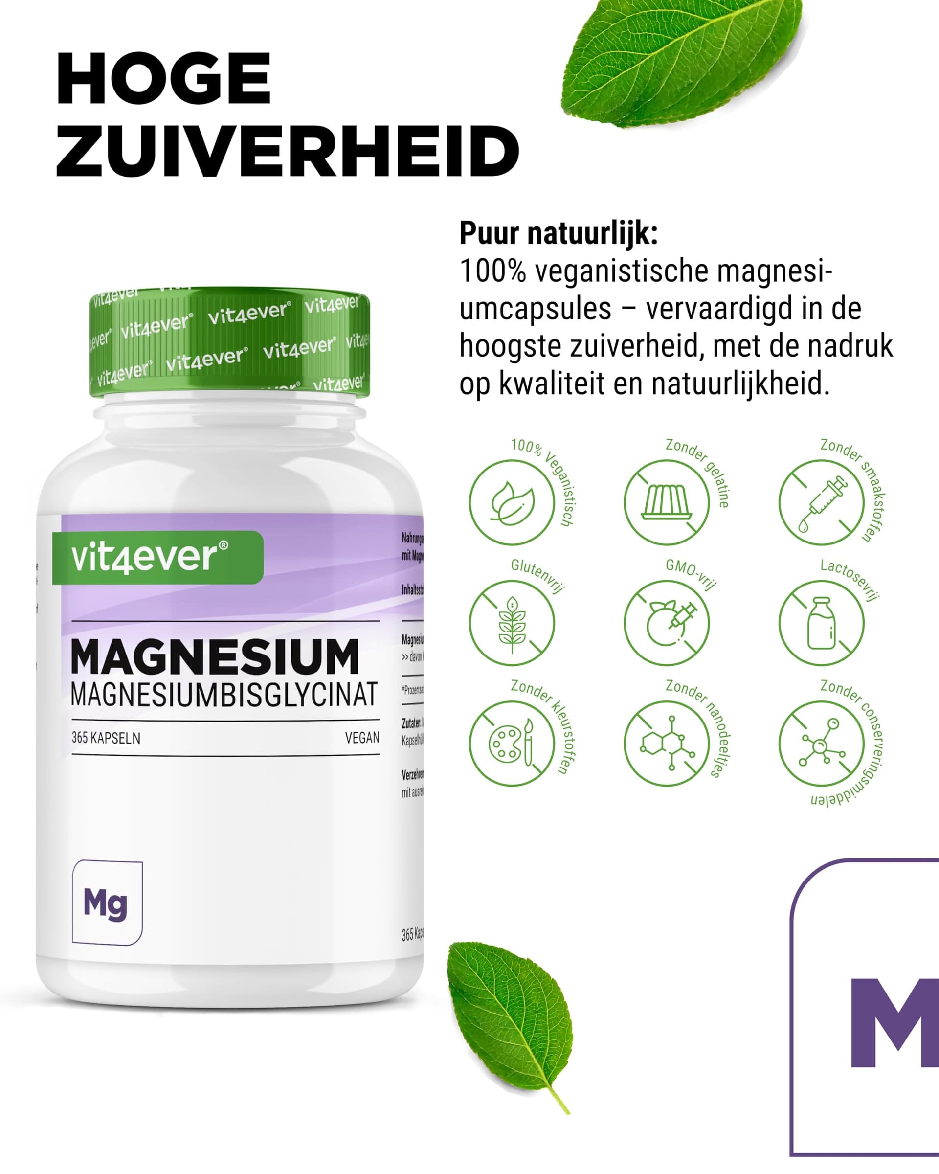 Vit4ever Magnesiumbisglycinat - 365 Kapseln – Bild 4