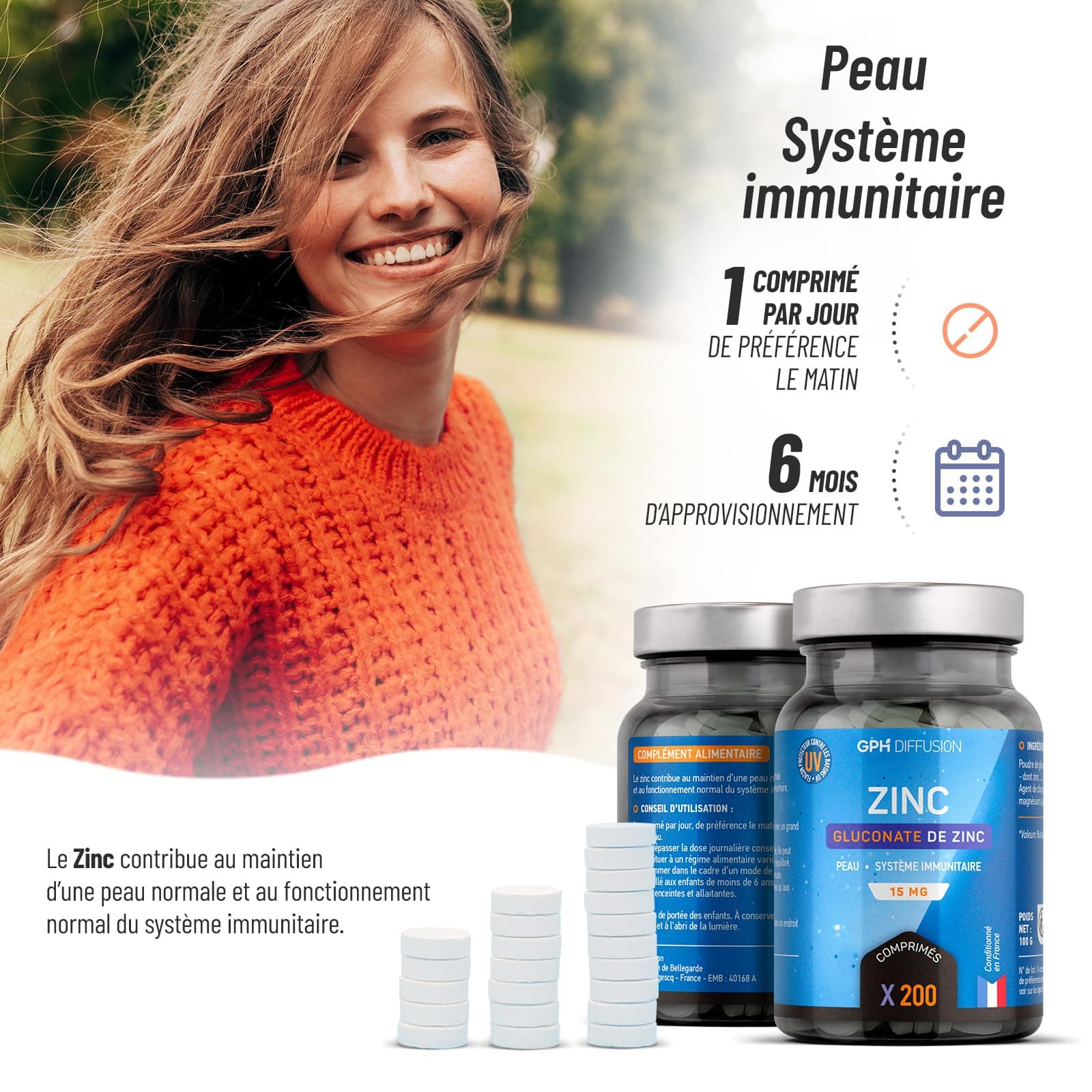GPH DIFFUSION Gluconate de Zinc - 15 mg – Bild 5