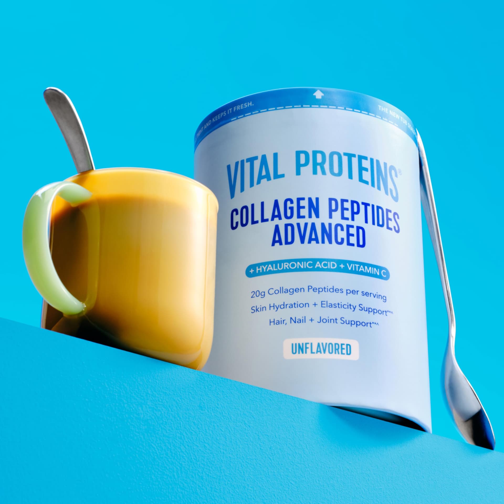 Vital Proteins Collagen Peptides Powder Advanced with Hyaluronic Acid & Vitamin C, 20oz – Bild 2