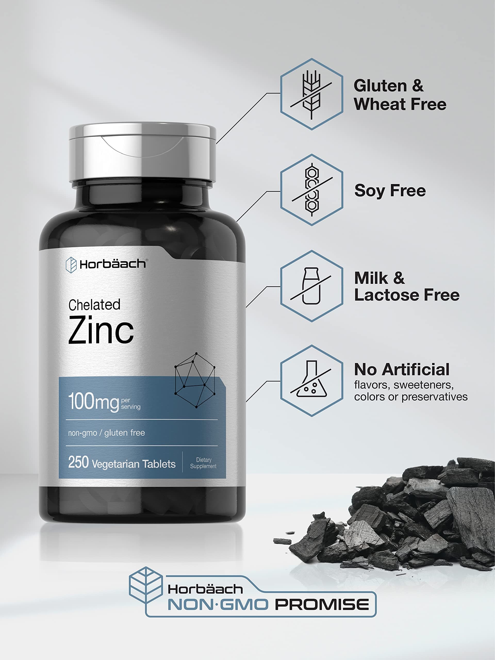 Horbäach Chelated Zinc Supplement 100mg – Bild 4