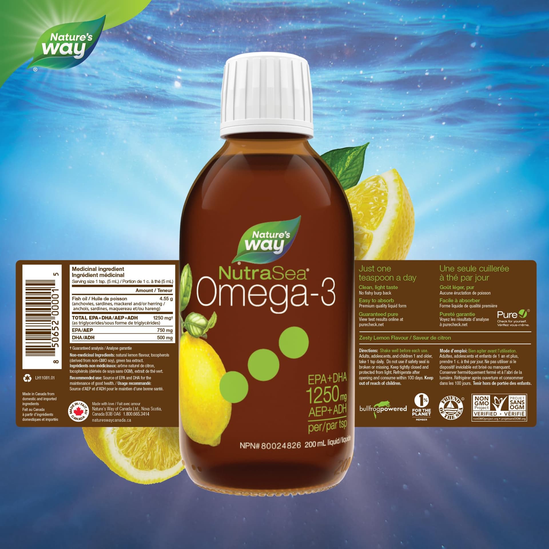 Nature's Way NutraSea Omega 3 Fish Oil Liquid Supplement – Bild 6