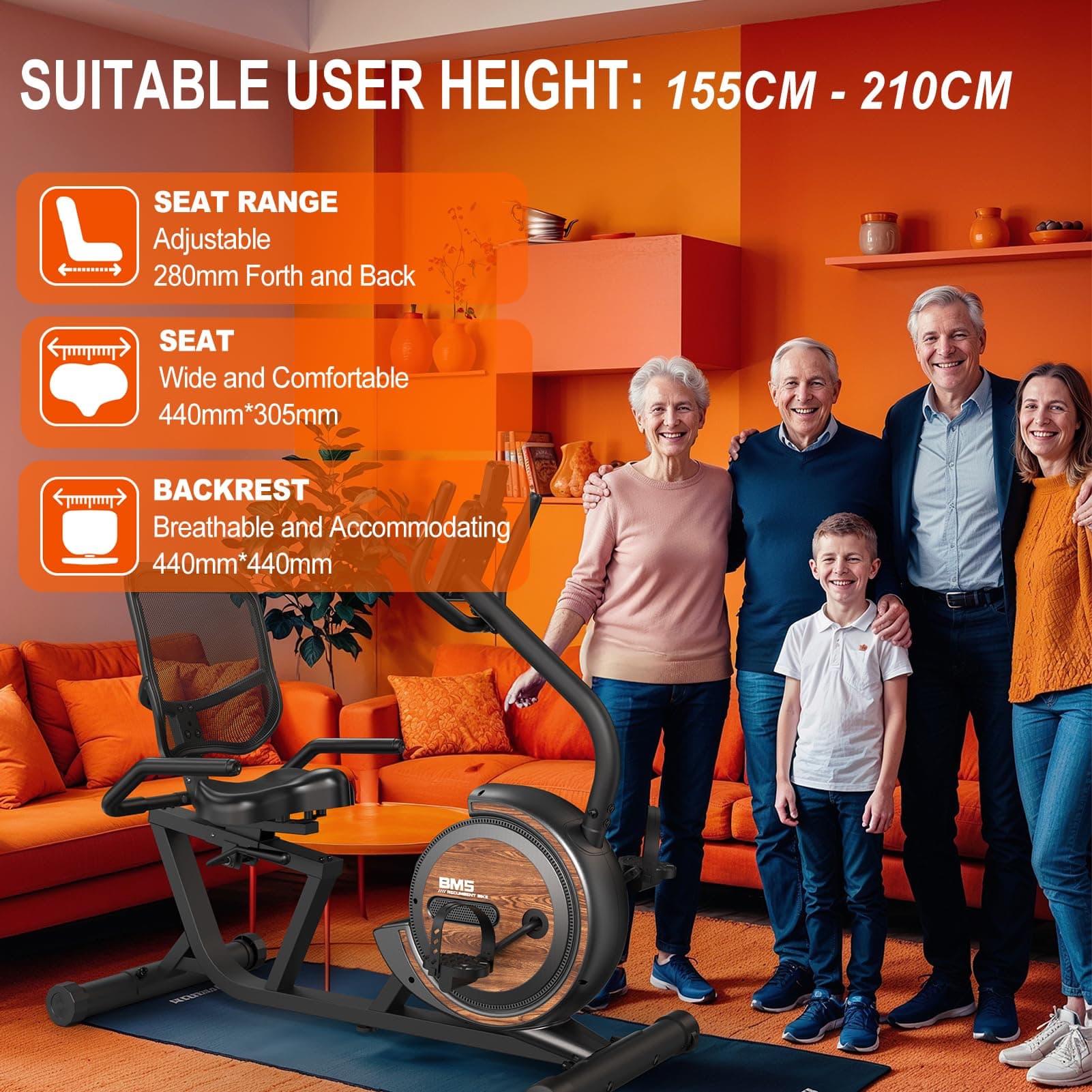 GENIXFIT BM5 Liegeergometer - 150kg – Bild 3