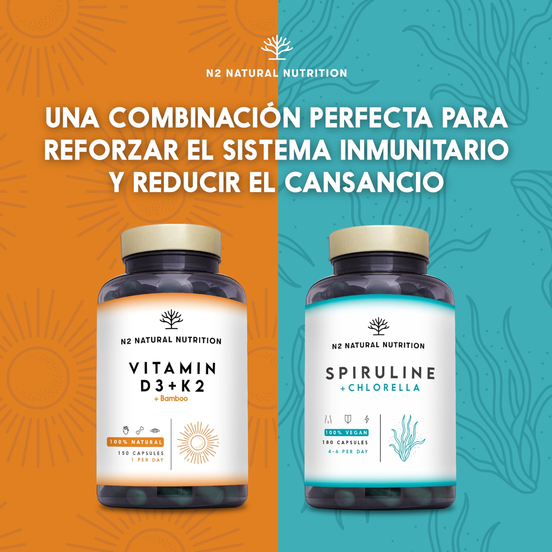 N2 Natural Nutrition Vitamine D3 K2 Dosage Élevé Naturelle – Bild 7