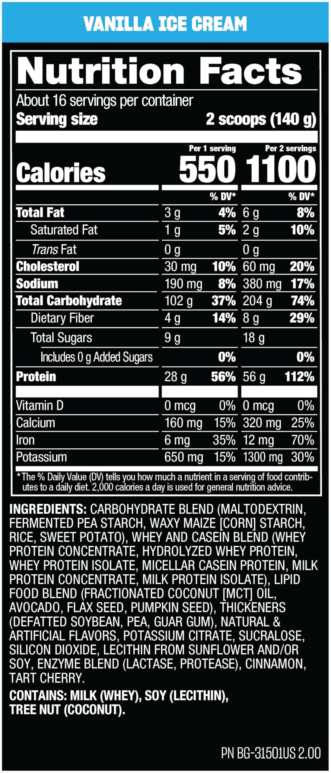 Mutant MASS Weight Gainer Protein Powder with a Whey Isolate – Bild 7