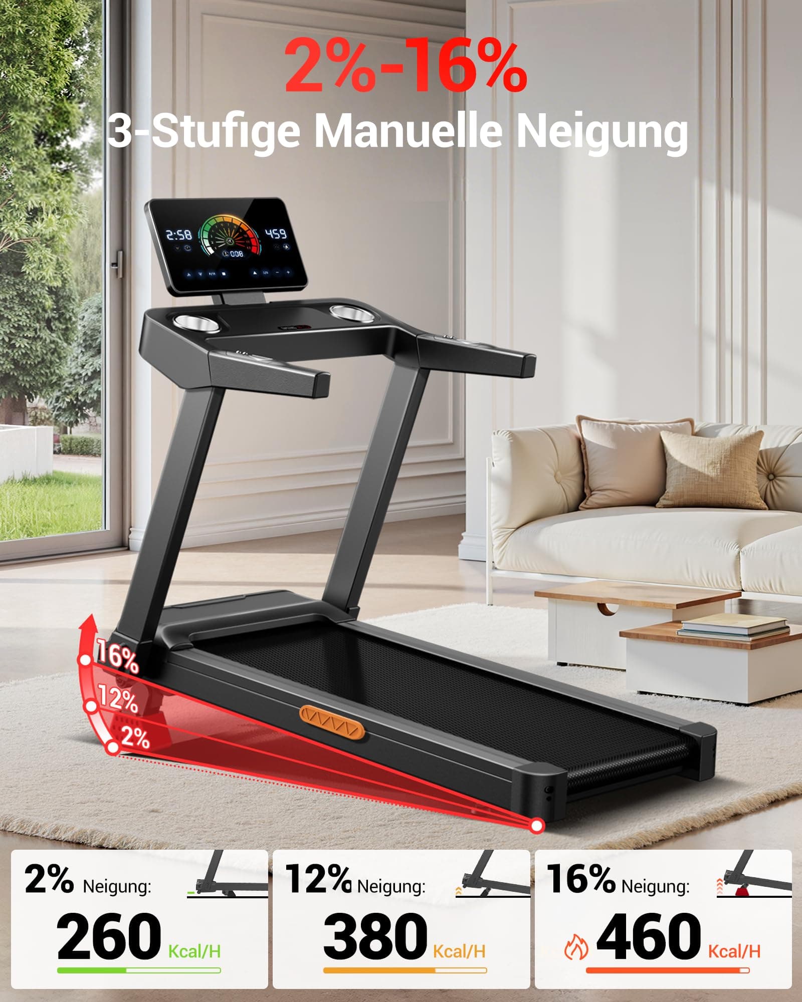 CURSOR FITNESS CURSOR Laufband für Zuhause mit Steigung 16% – Bild 2