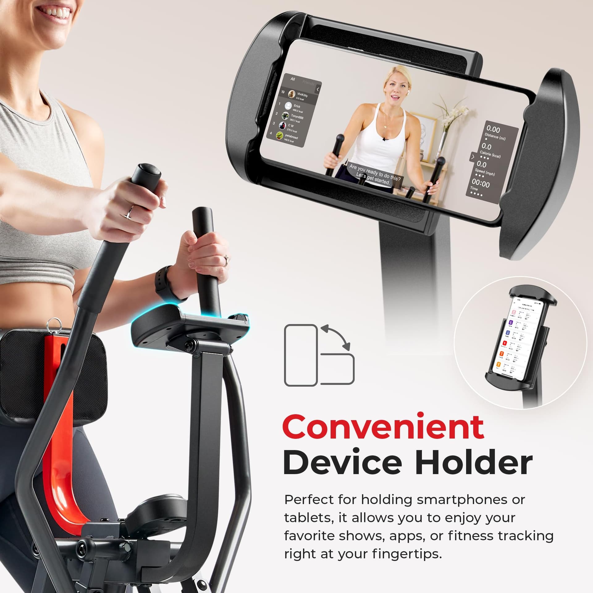 Sunny Health & Fitness SF-E902S Air Walk Pro Trainer – Bild 5