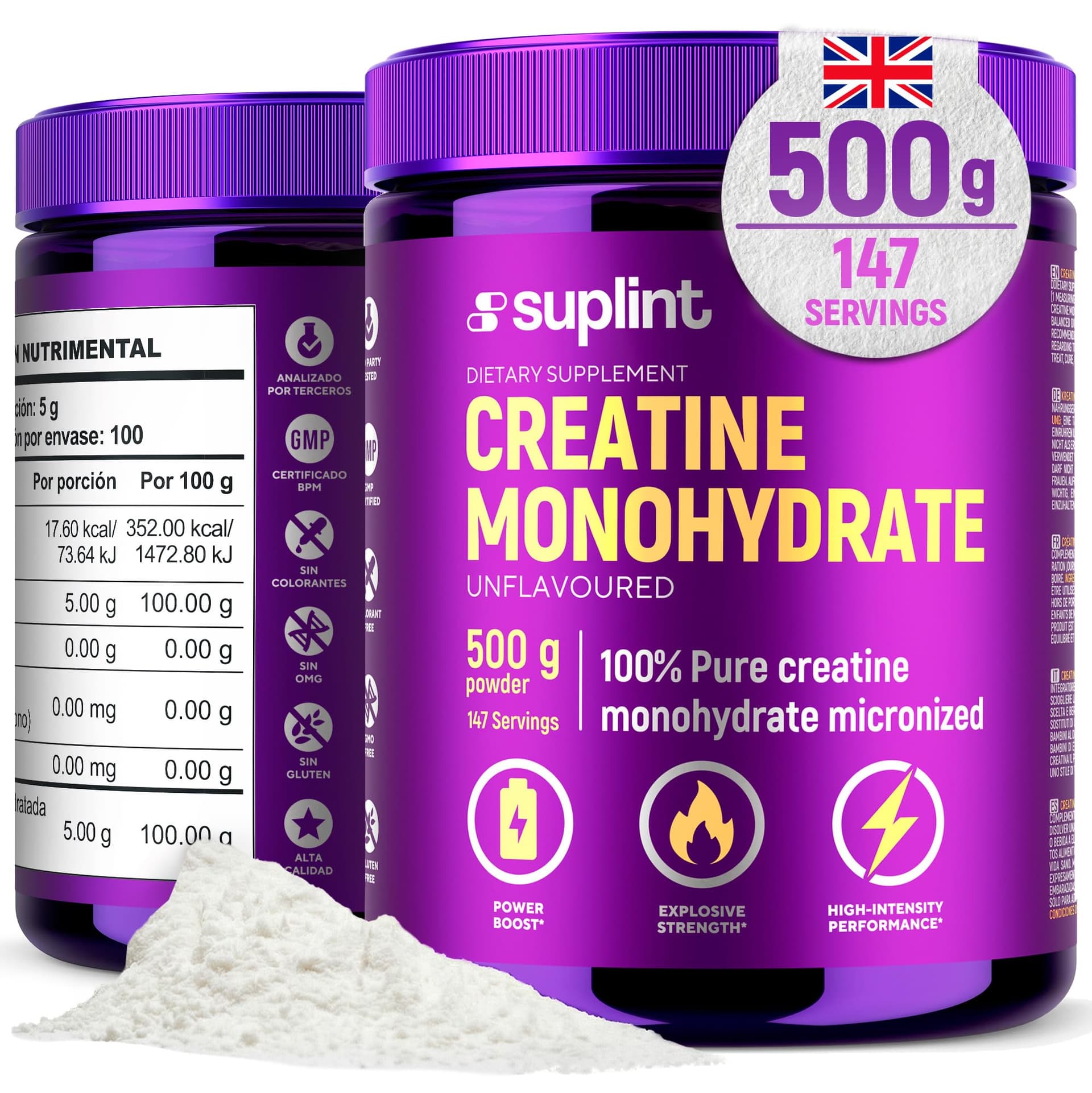 SUPLINT Сreatin Monohydrat Pulver 500 g
