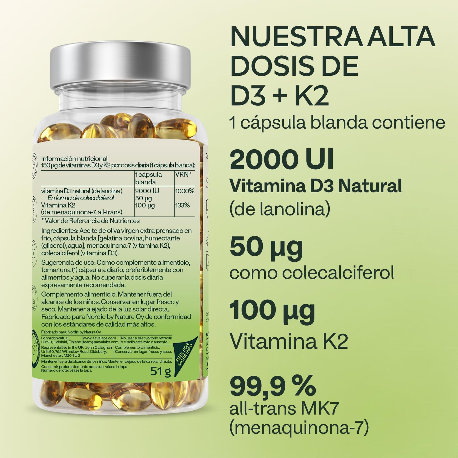 AAVALABS Vitamin D3 K2 MK7 (99.9% All-Trans) with Extra Virgin Olive – Bild 5