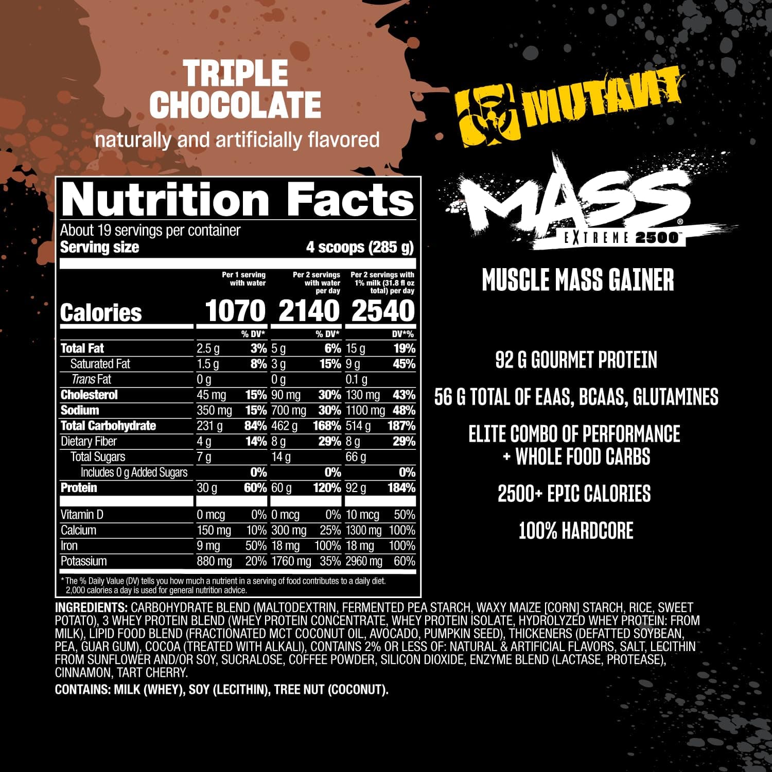 Mutant Mutant Mass Extreme 2500, Triple Chocolate - 5450g – Bild 6