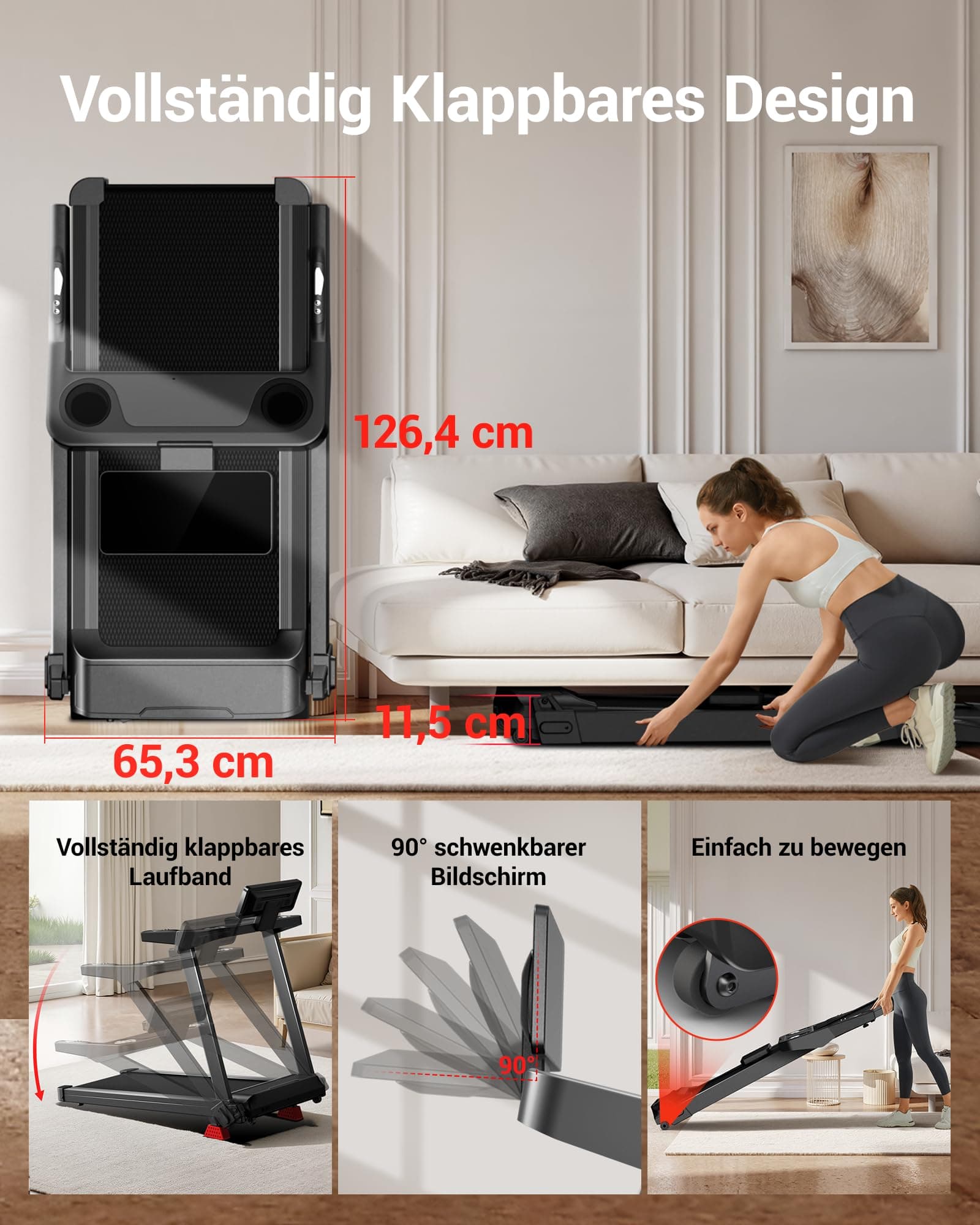 CURSOR FITNESS CURSOR Laufband für Zuhause mit Steigung 16% – Bild 7