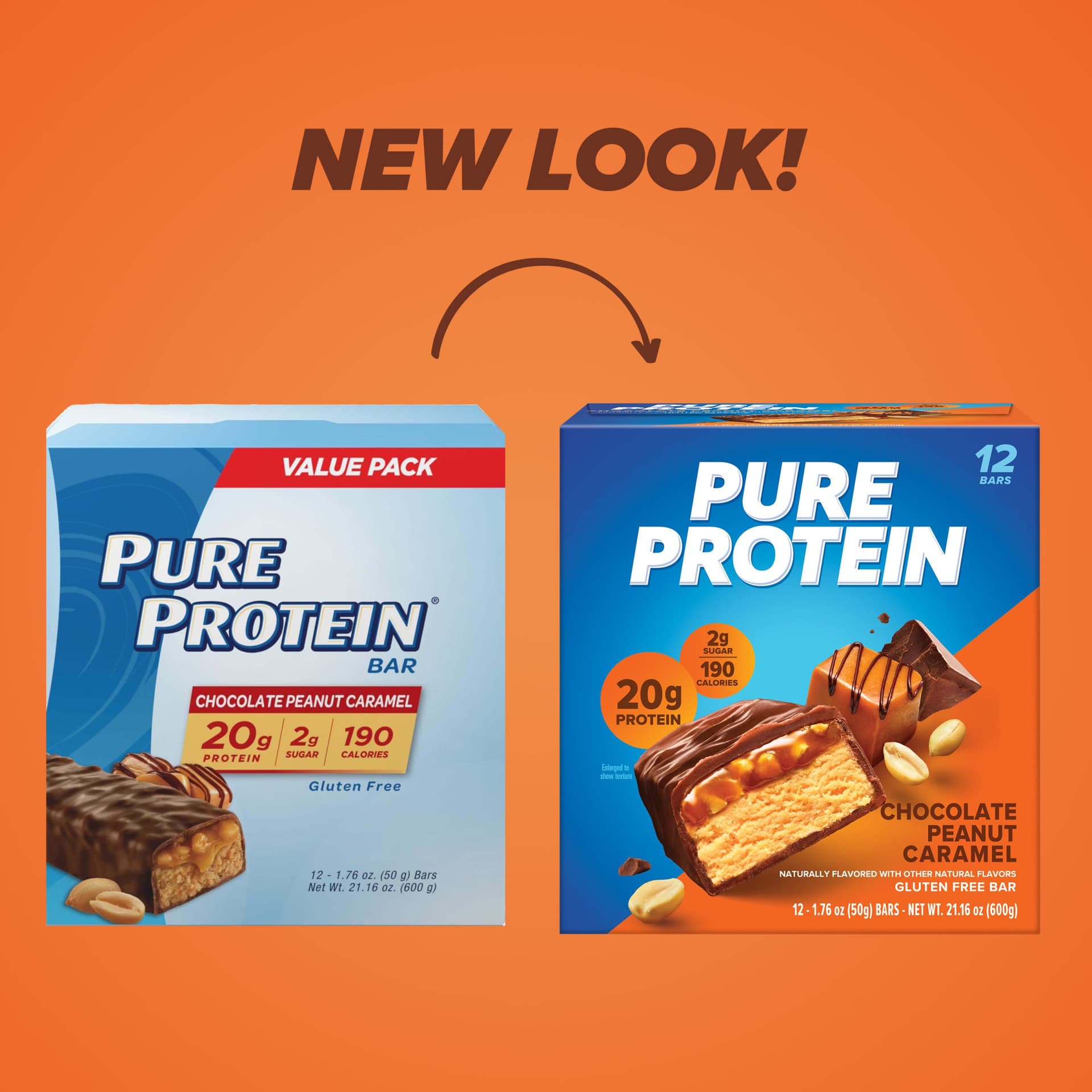 Pure Protein Chocolate Peanut Caramel Protein Bars – 20g – Bild 2