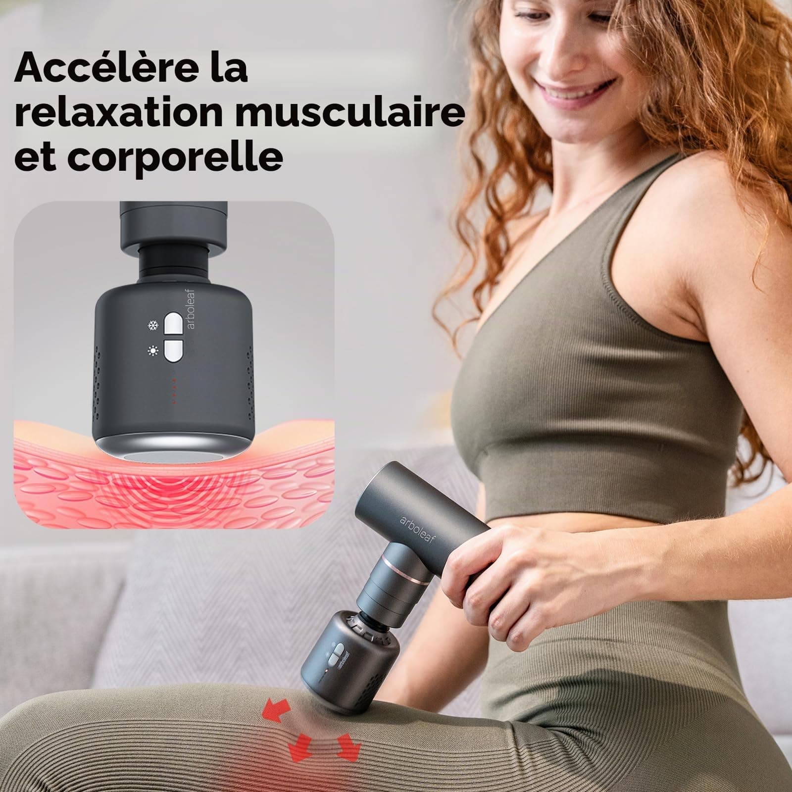 arboleaf Pistolet de Massage avec Fonction Chauffante – Bild 3