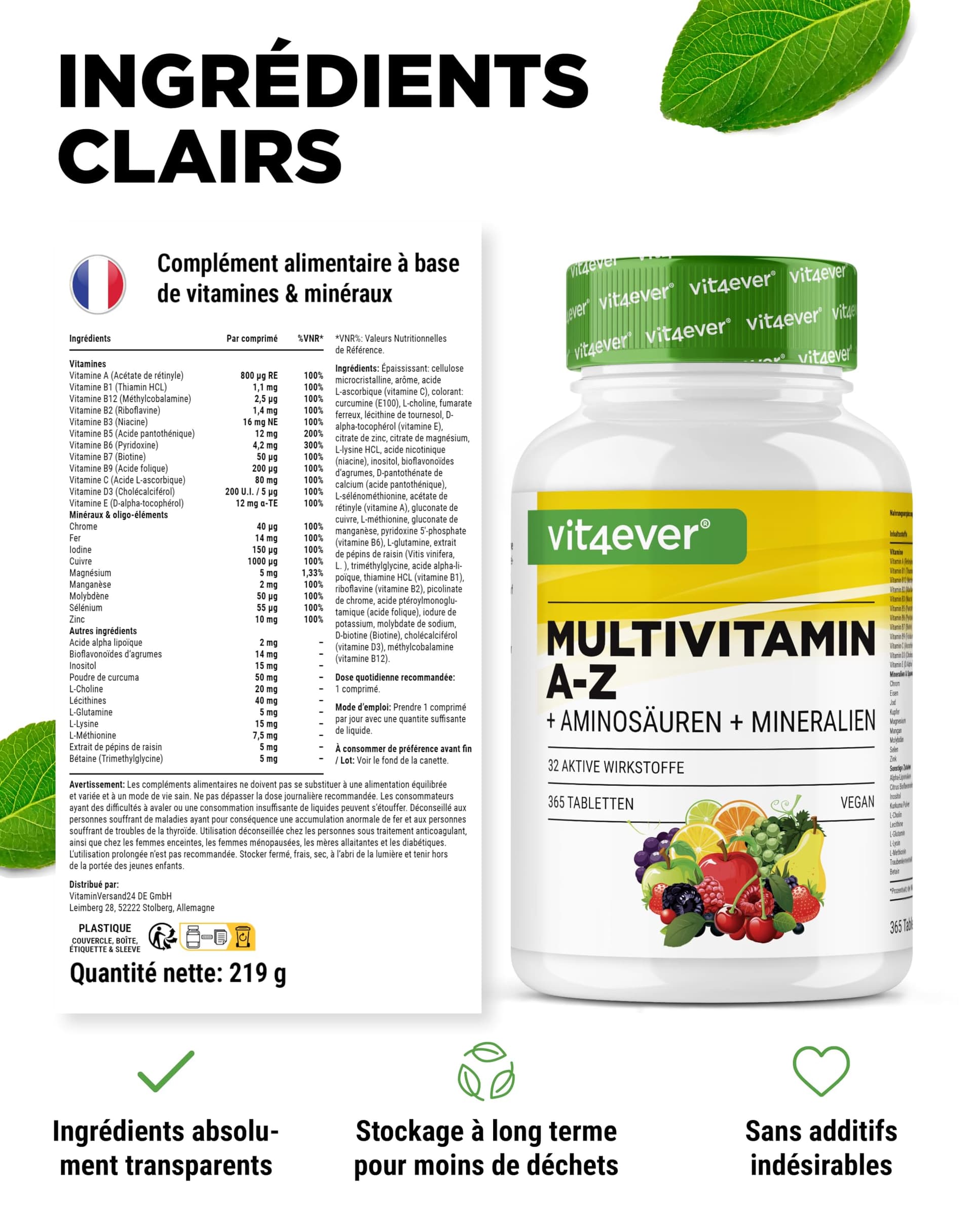 Vit4ever Multivitamin A-Z - 365 Tabletten – Bild 7
