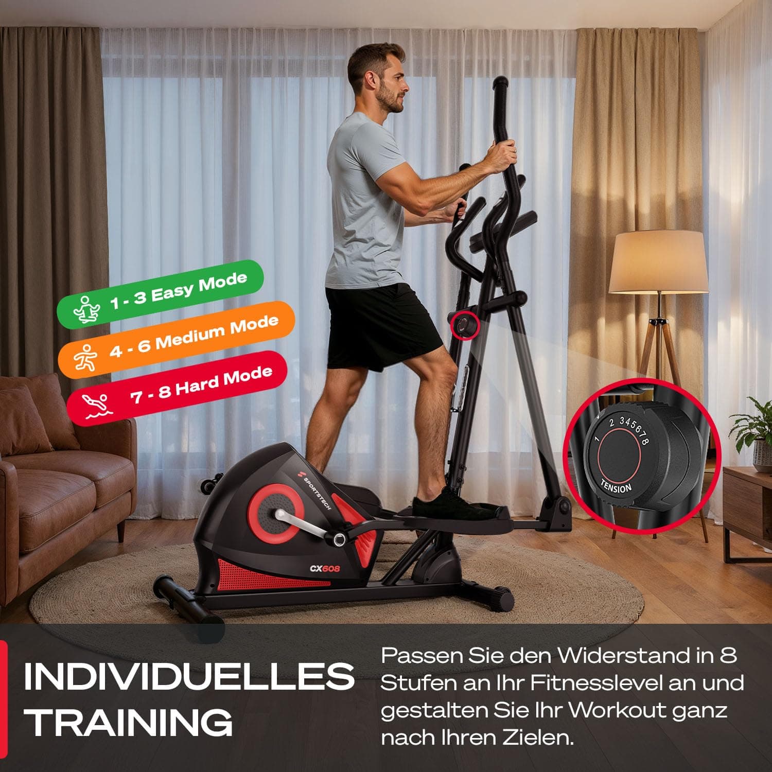 Sportstech CX608 Crosstrainer für Zuhause – Bild 4