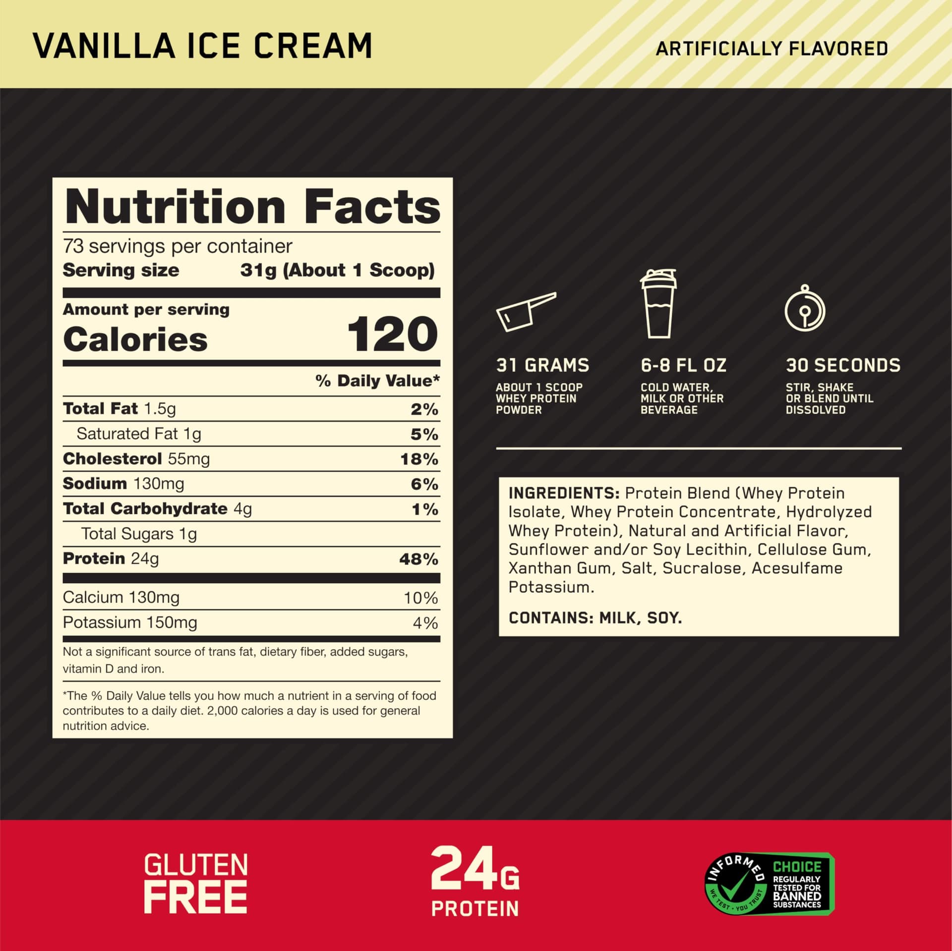 Optimum Nutrition Gold Standard 100% Whey Protein Powder – Bild 3