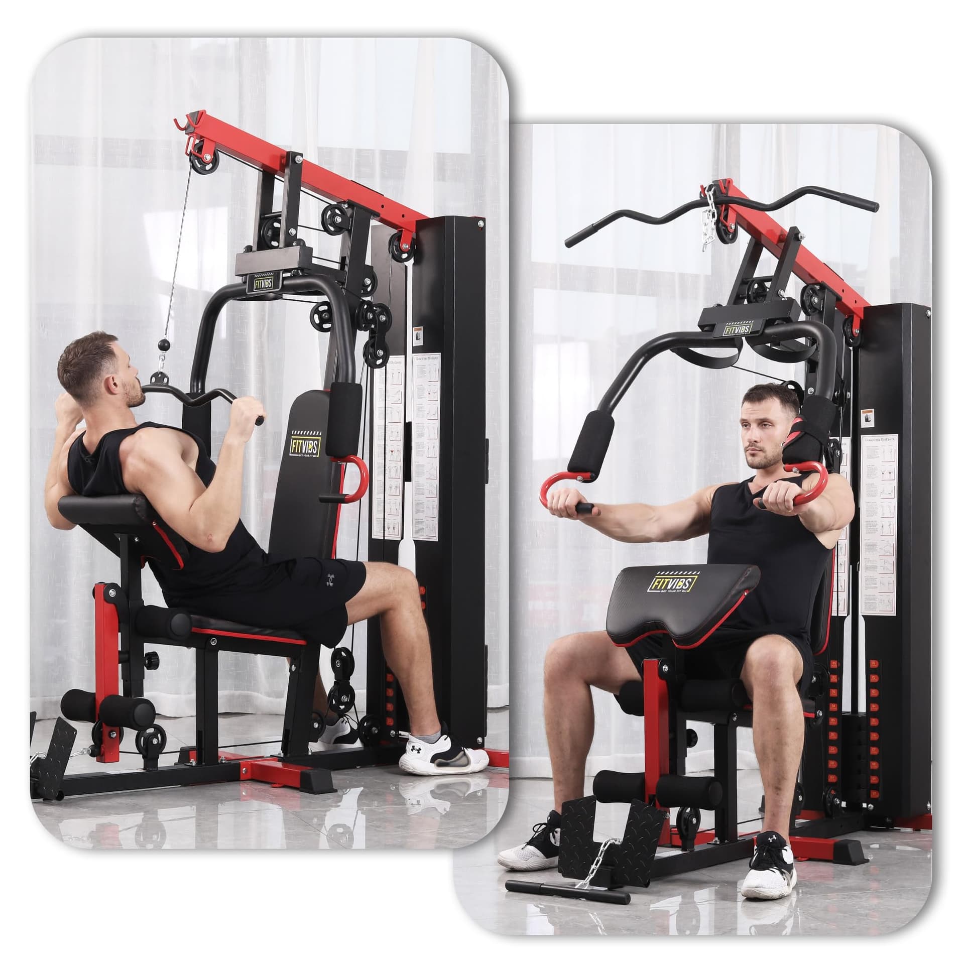 Fitvids Multifunctional Home Gym Equipment with 122.5 lbs – Bild 6