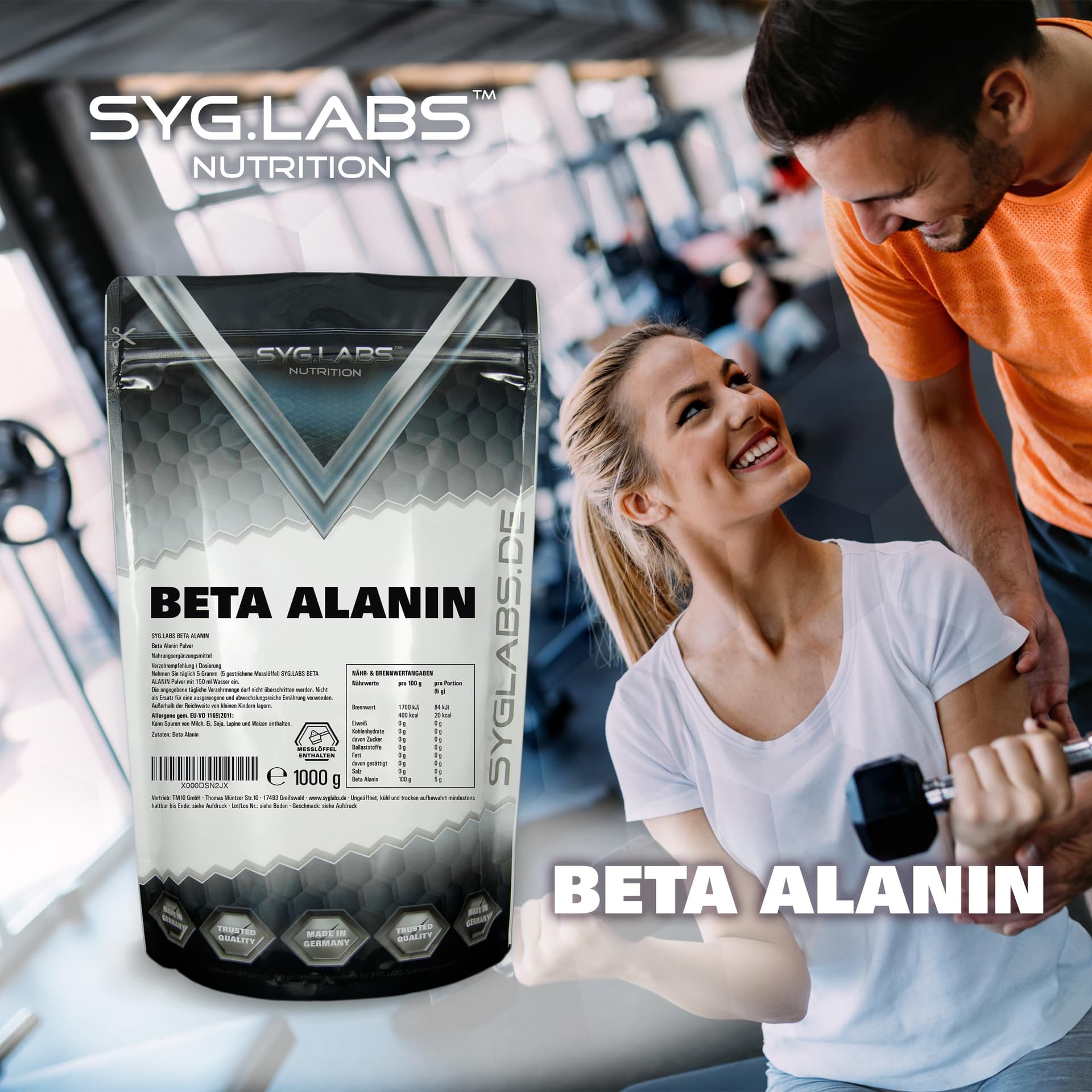 Syglabs Nutrition Beta Alanin - 1000g – Bild 2