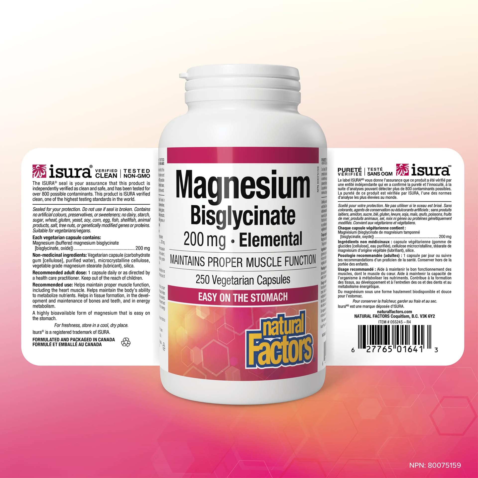 Natural Factors Magnesium Bisglycinate 200mg – Bild 8