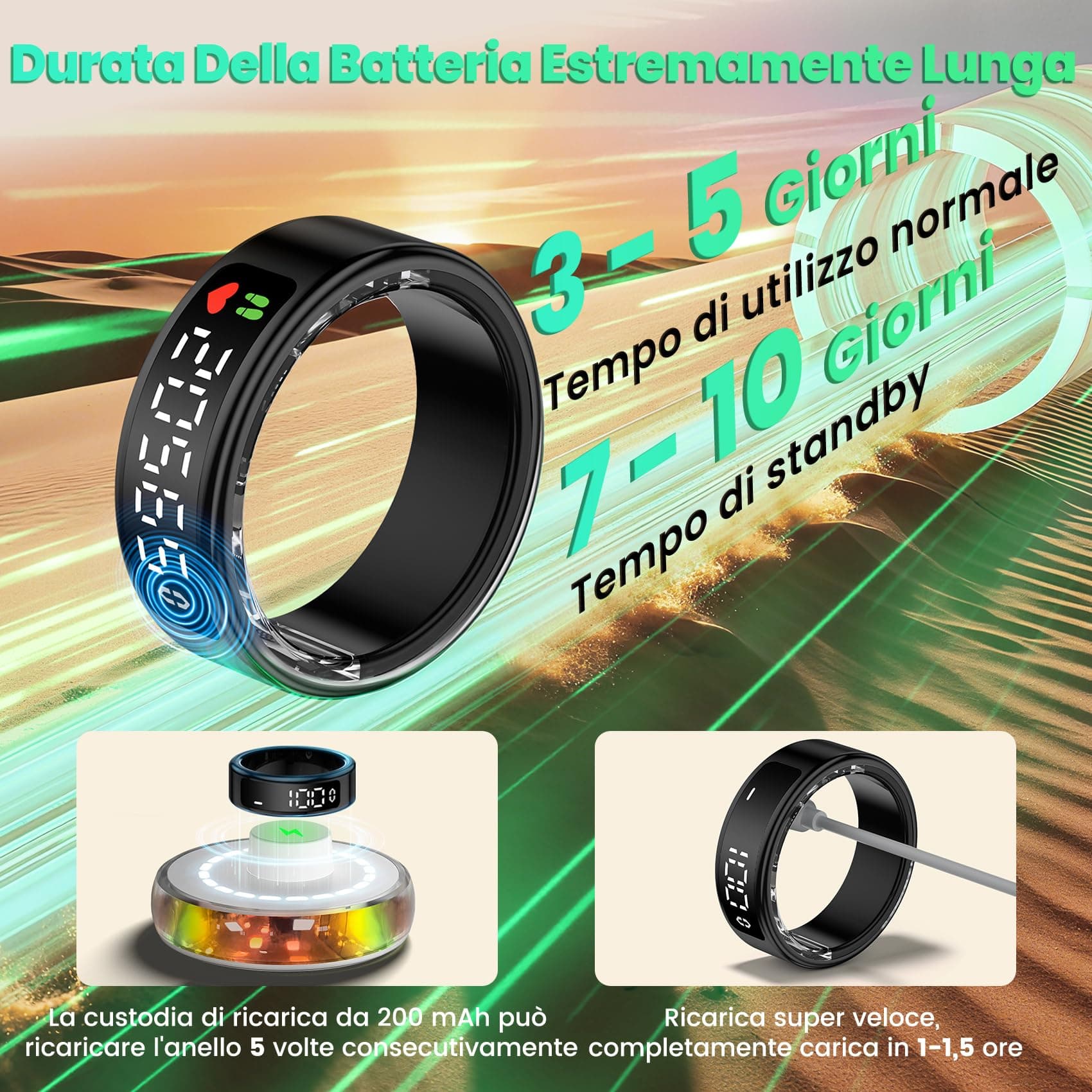 Gulemfy Bague Connectée Femme et Homme – Bild 6
