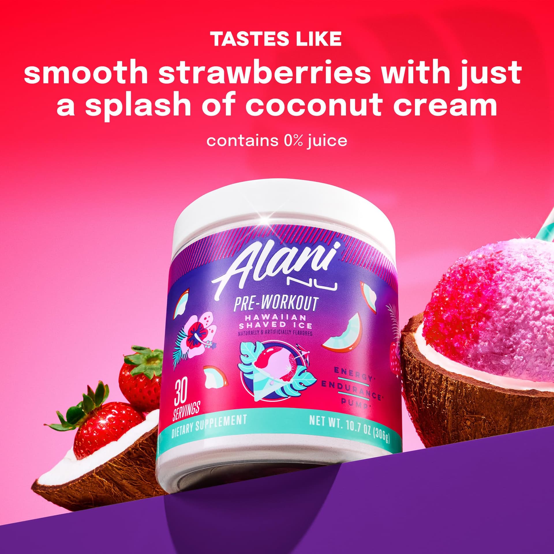Alani Nu Pre Workout Powder Hawaiian Shaved ICE – Bild 5