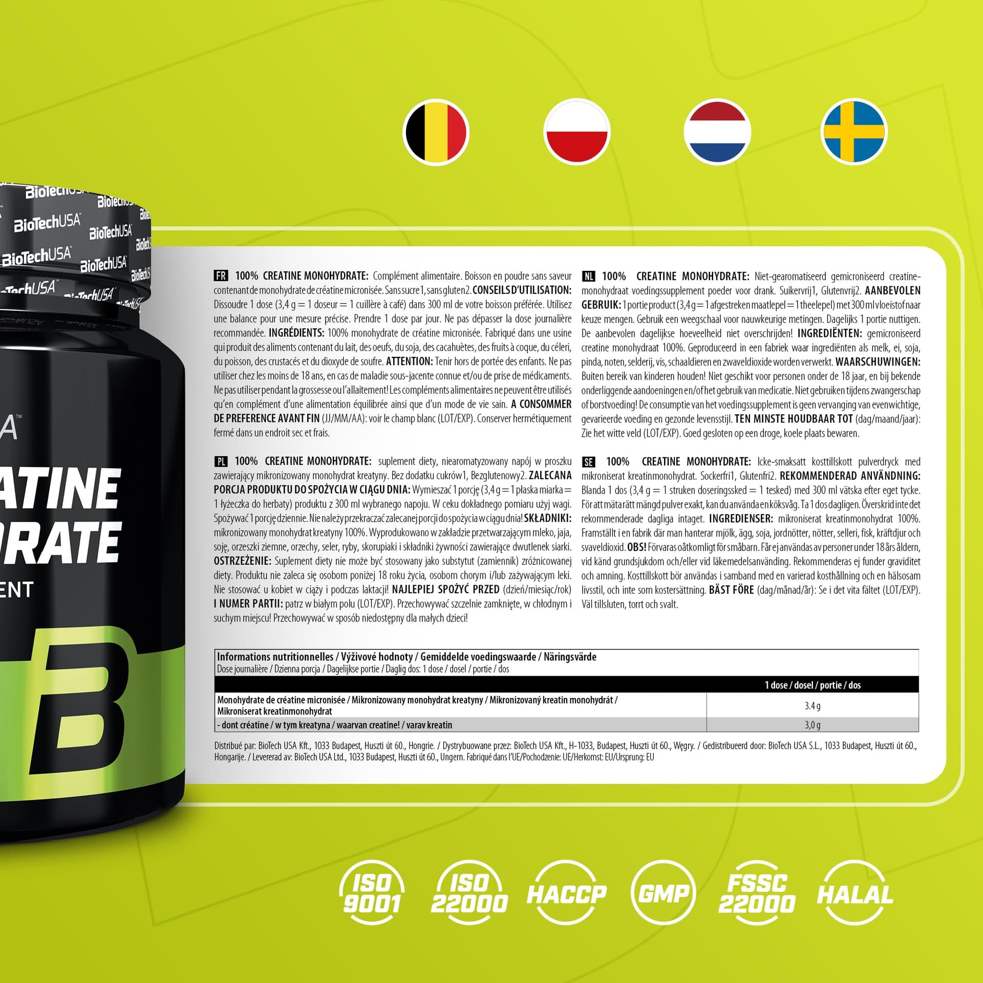 BioTechUSA 100% Creatine Monohydrate – Bild 7