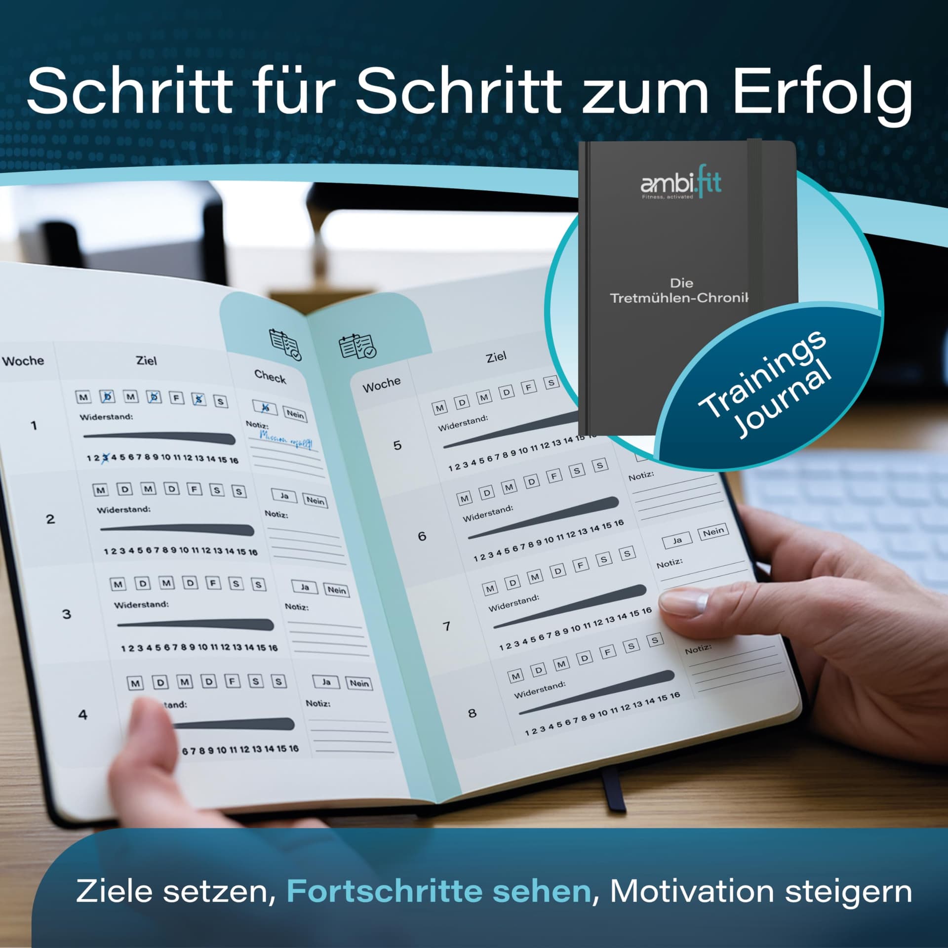 ambifit Pedaltrainer Ergometer Set [Magnetbremse & 16 – Bild 7