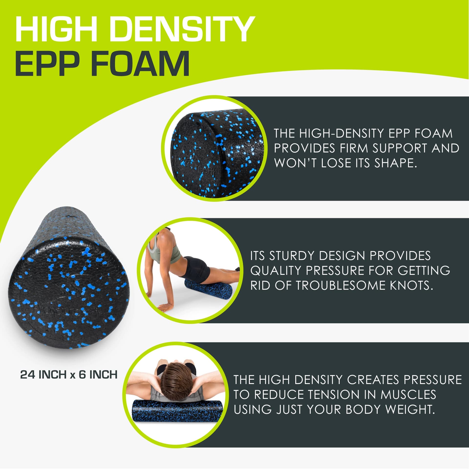 ProsourceFit High Density Foam Rollers 24 – Bild 3