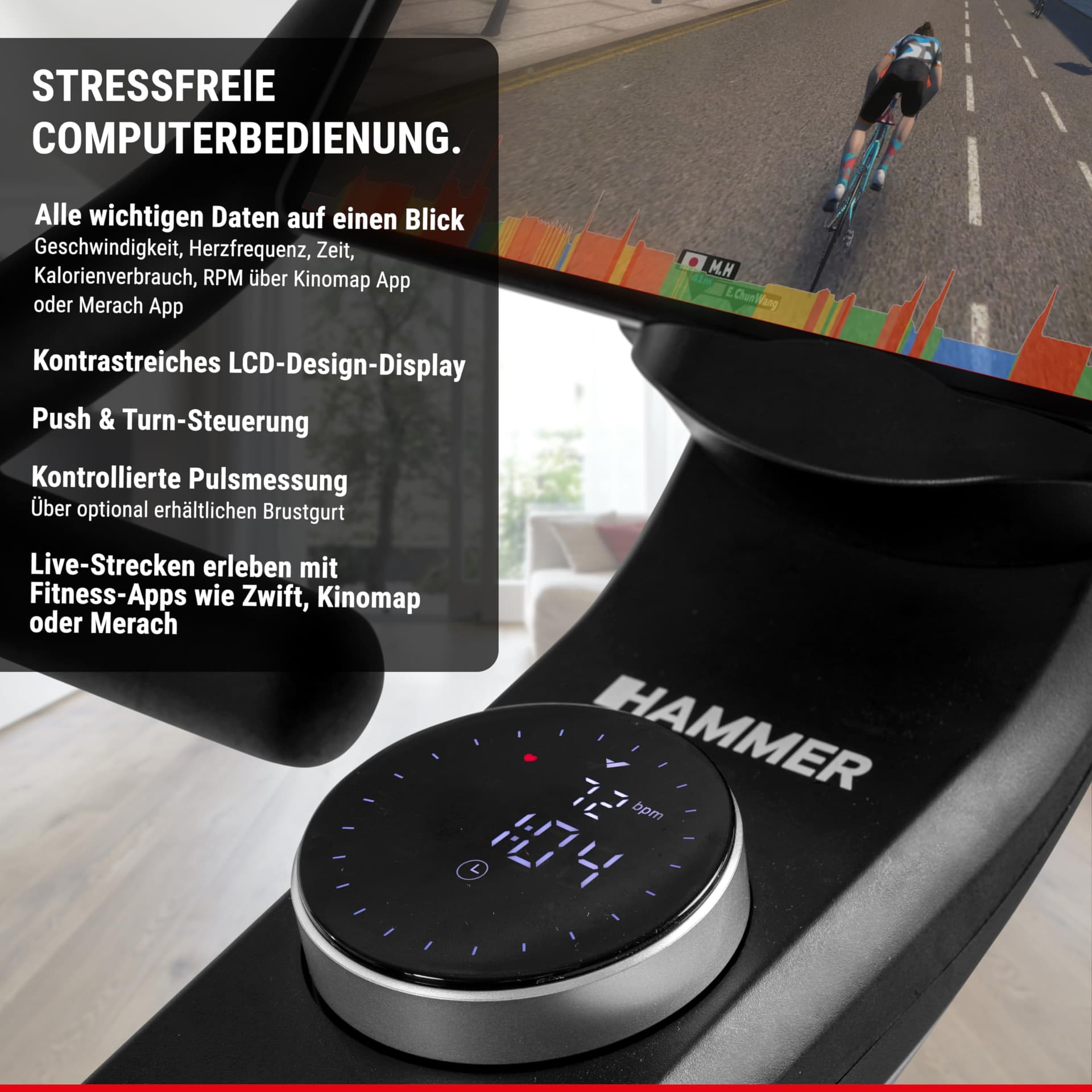 HAMMER Speedbike Speed Race X, Indoor Cycle, 20 kg – Bild 5