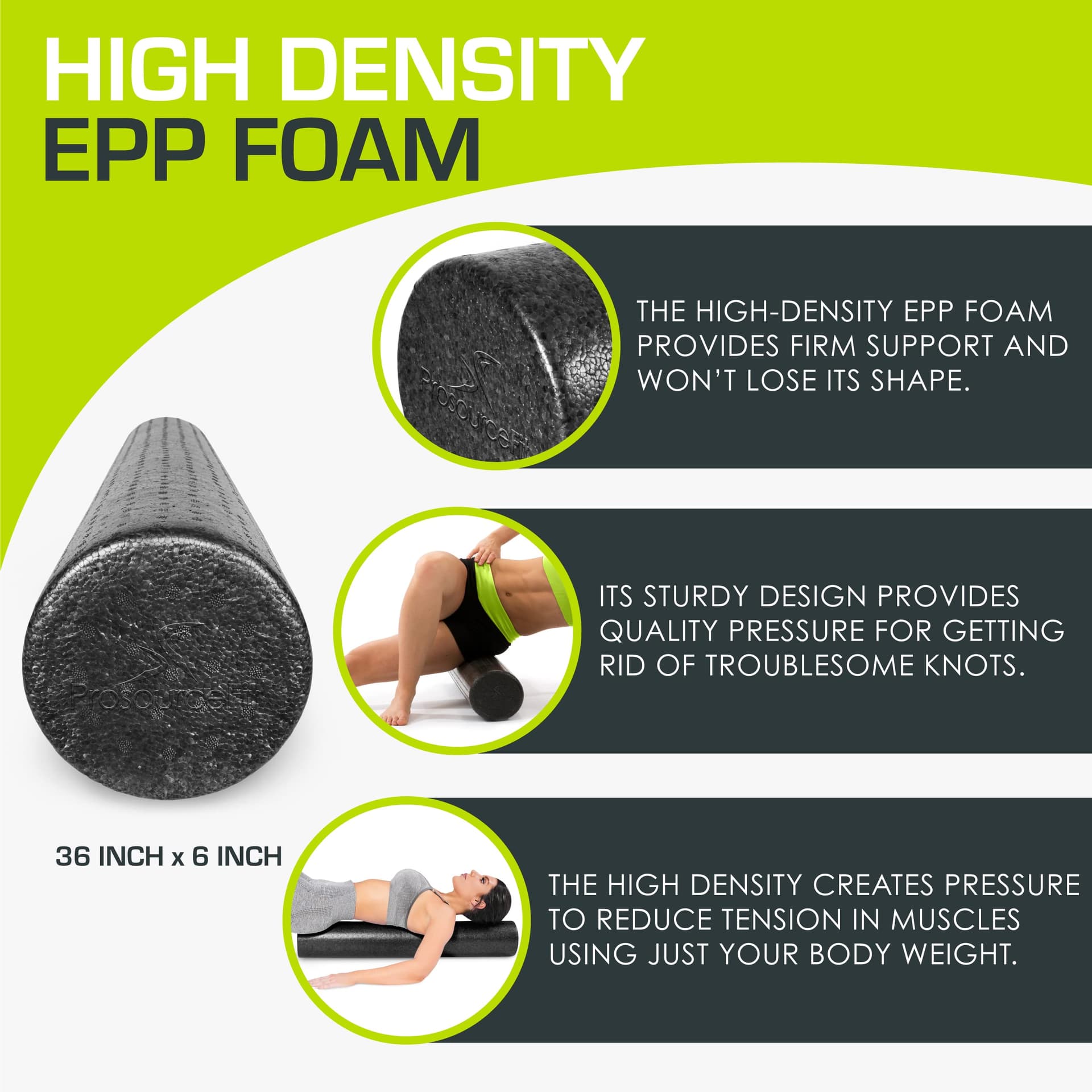 ProsourceFit High Density Foam Rollers 36 – Bild 3