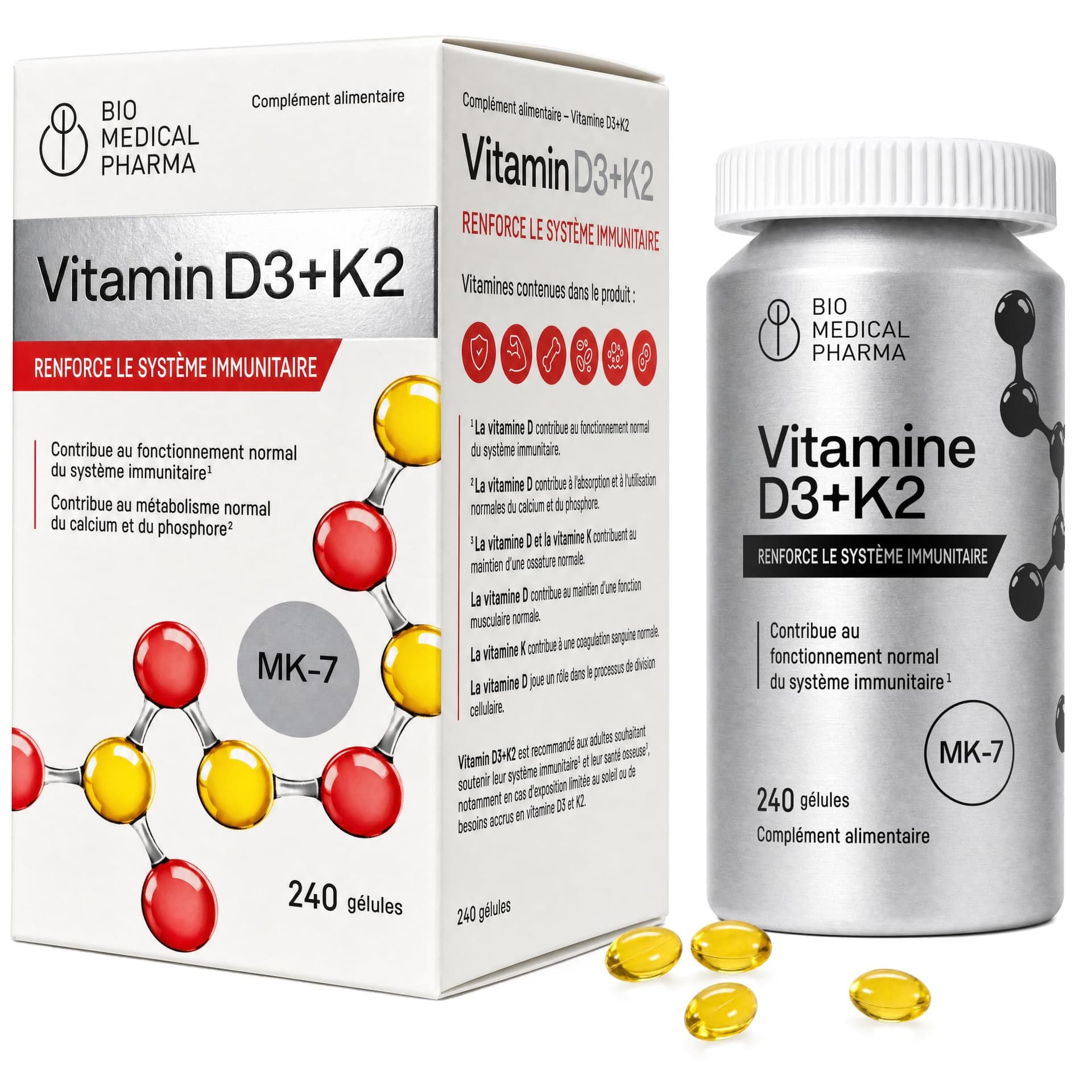 Bio Medical Pharma Vitamin D3 K2 Hochdosiert 5000 IE
