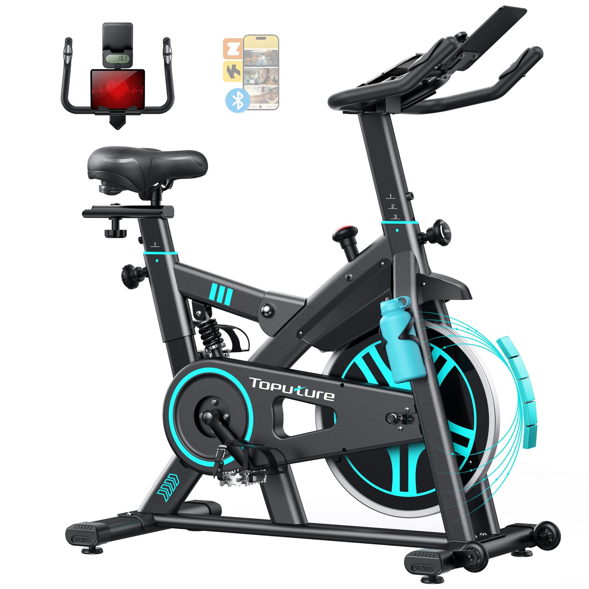 Toputure [2026 Aktualisierte] Heimtrainer Fahrrad mit APP und