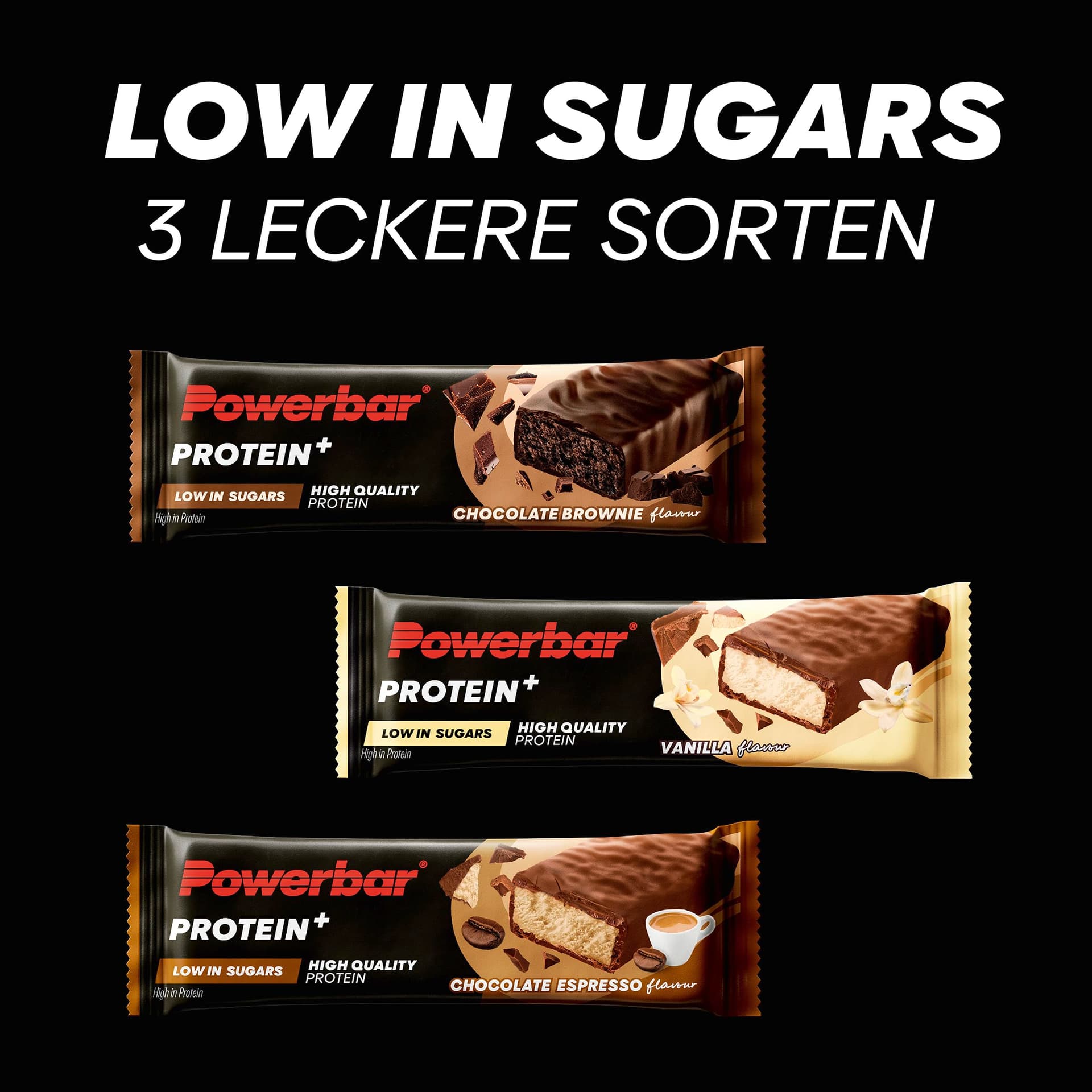Powerbar Protein Plus - Low Sugar - Chocolate-Brownie - 30x35g – Bild 2