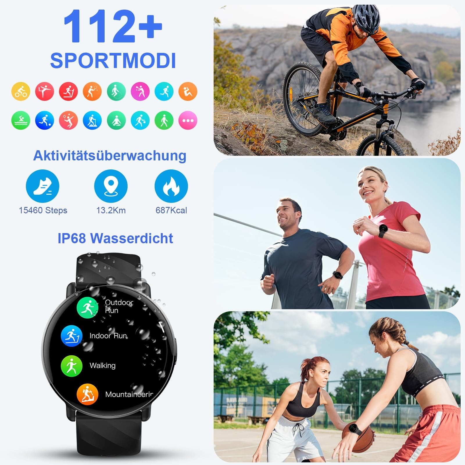 OWMSIC Smartwatch Damen Herren mit ChatGPT KI-Assistent – Bild 4
