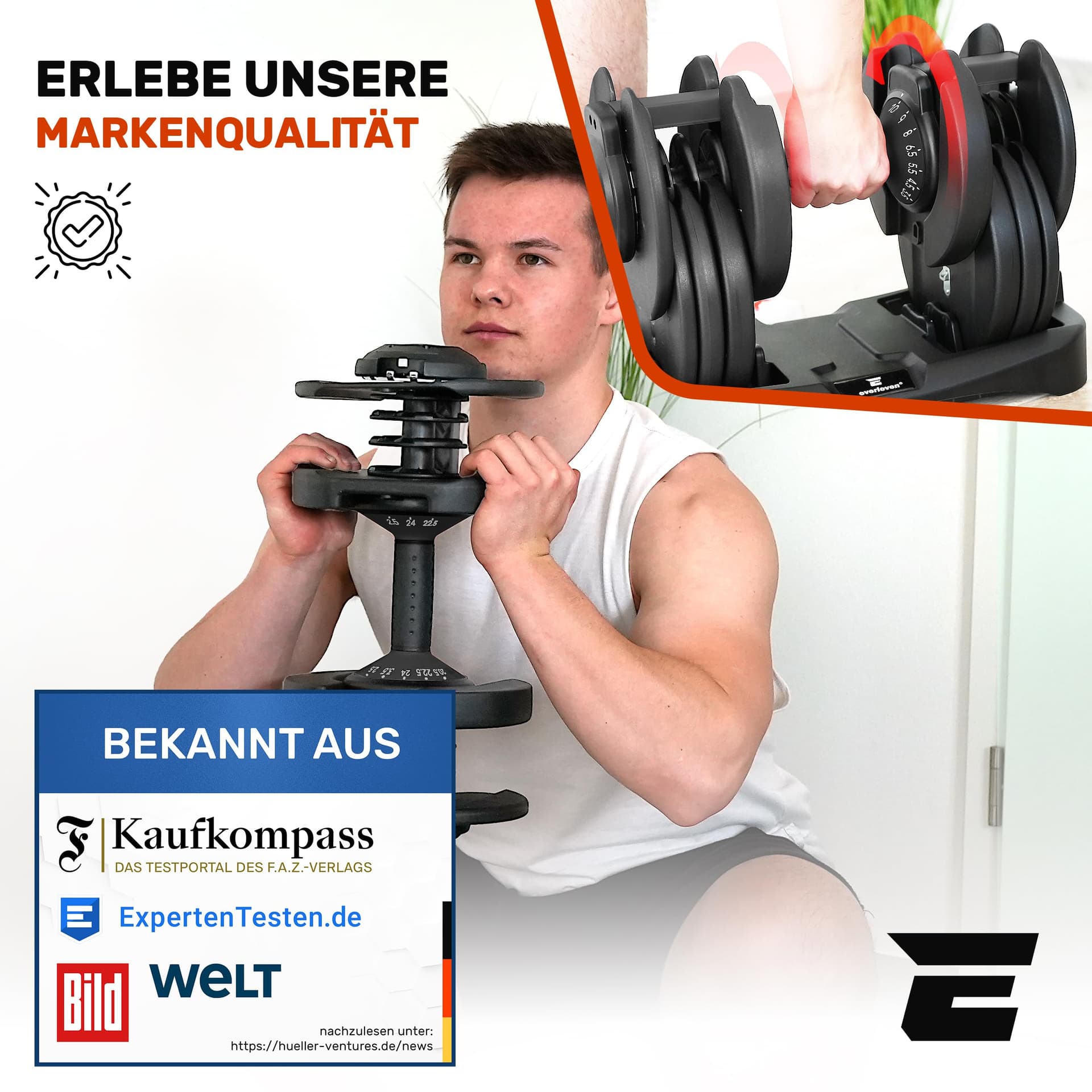 Verstellbare Kurzhantel Set 2x24kg – Bild 7