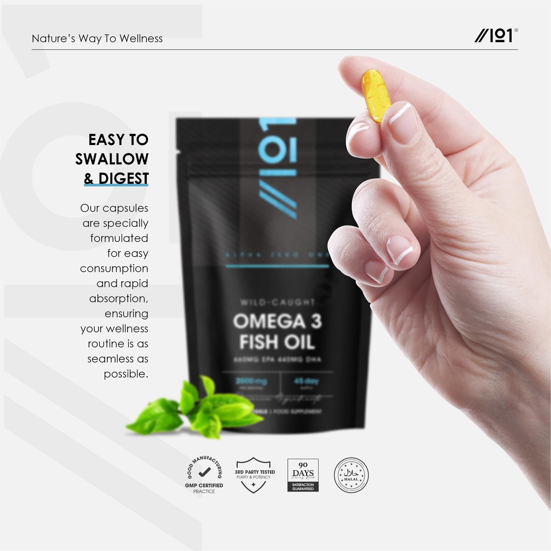 ALPHA01 Omega 3 Wild-Caught Fish Oil 2000mg – Bild 5